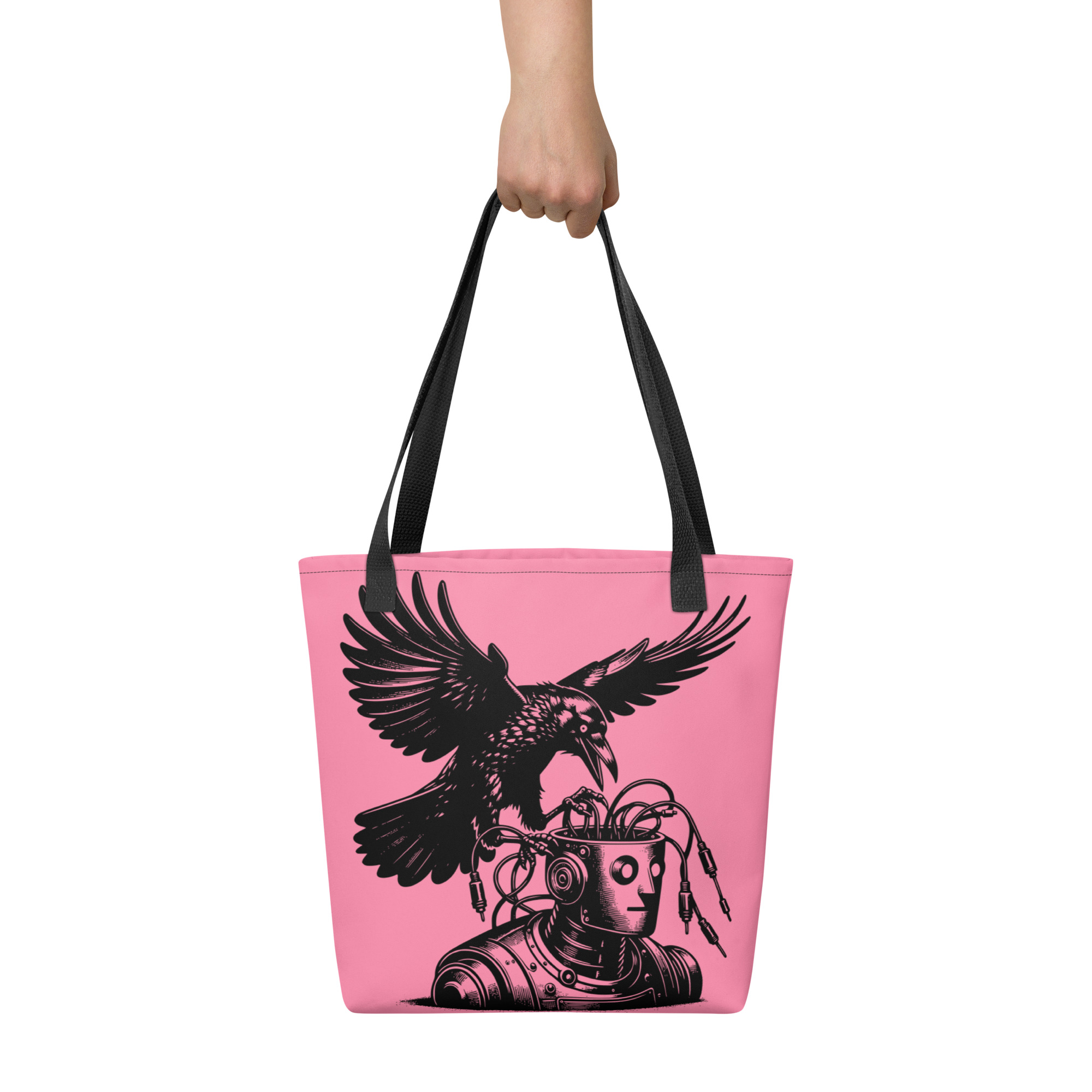 Cyber Crow Tote Bag