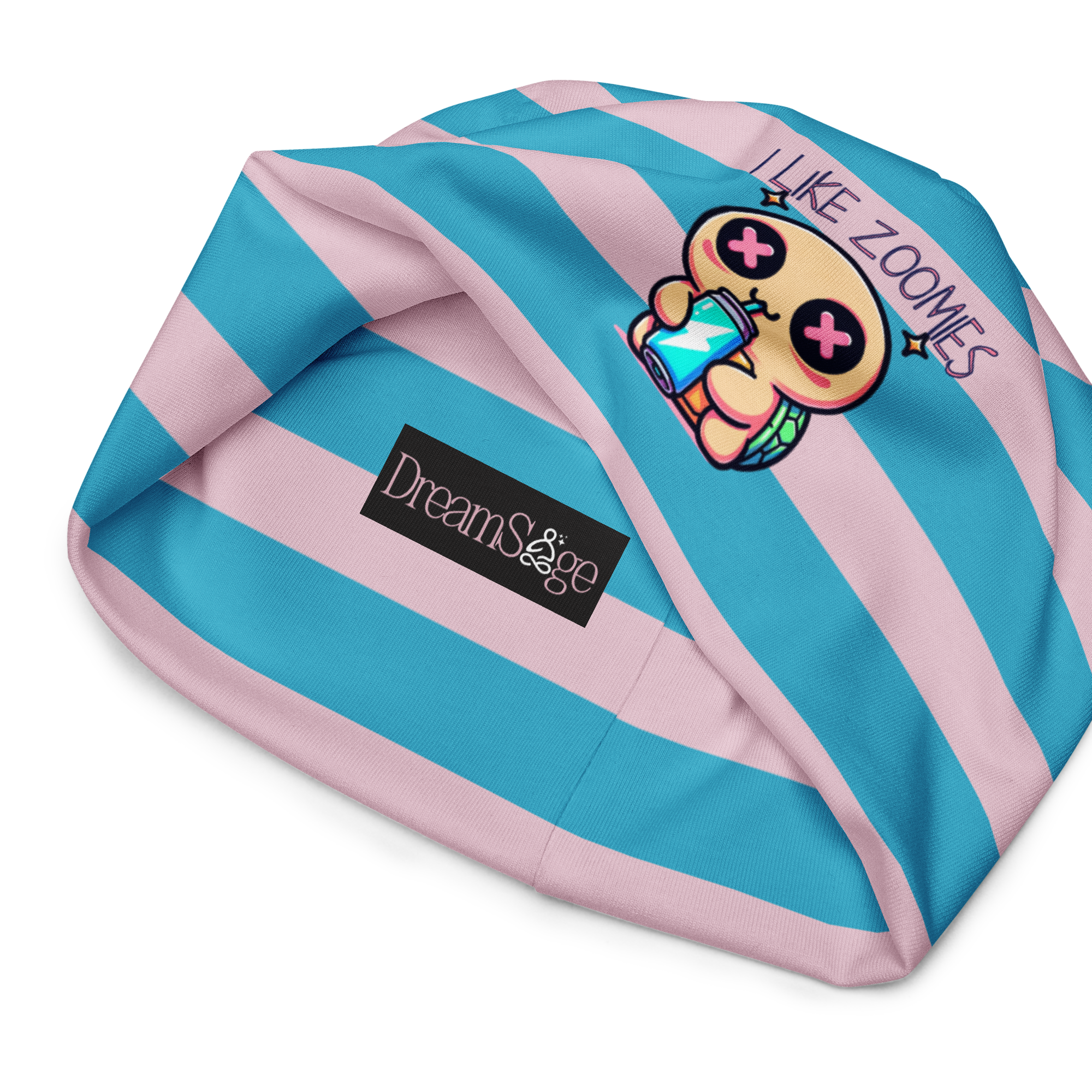 I Like Zoomies Striped Beanie