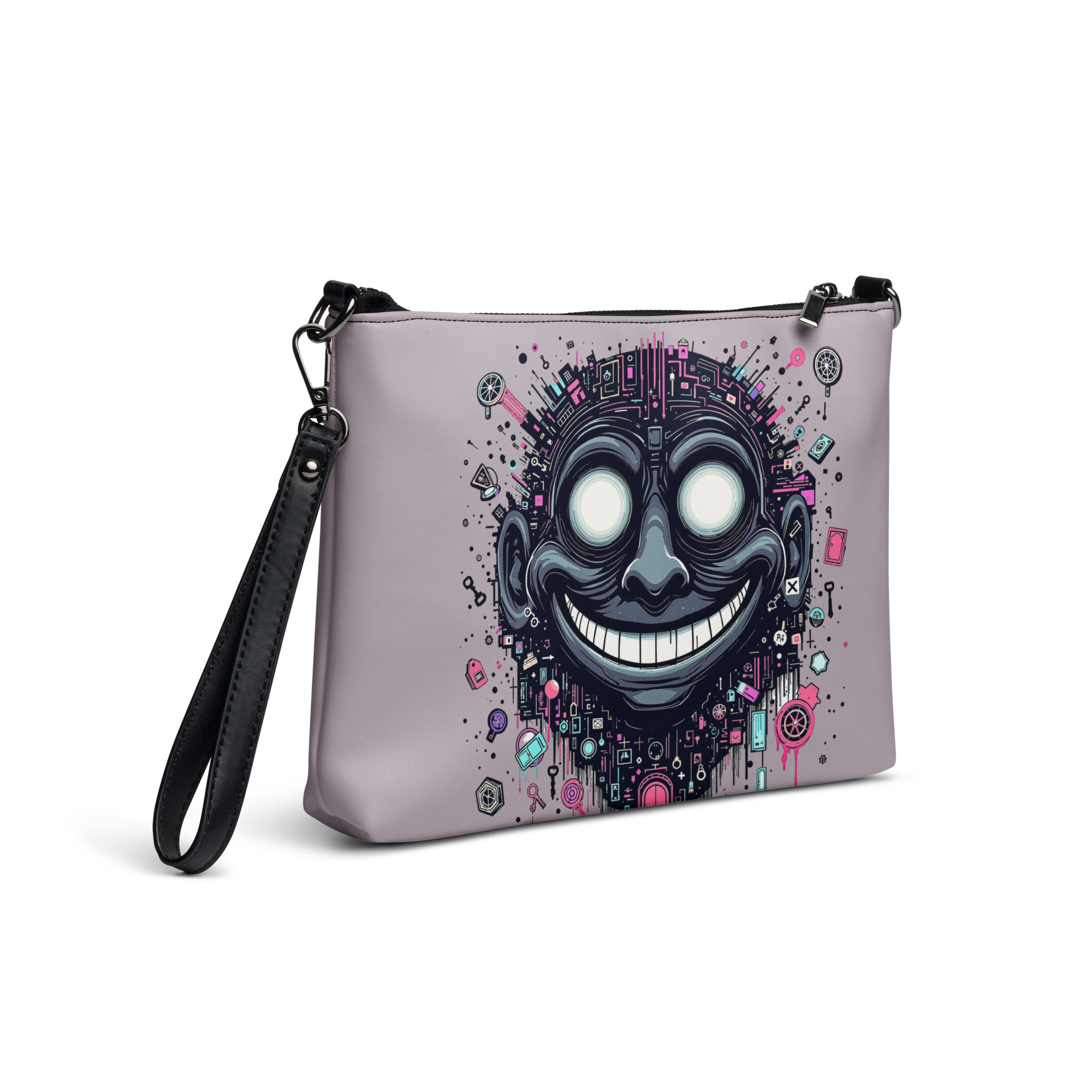 Digital Smile Wristlet Clutch