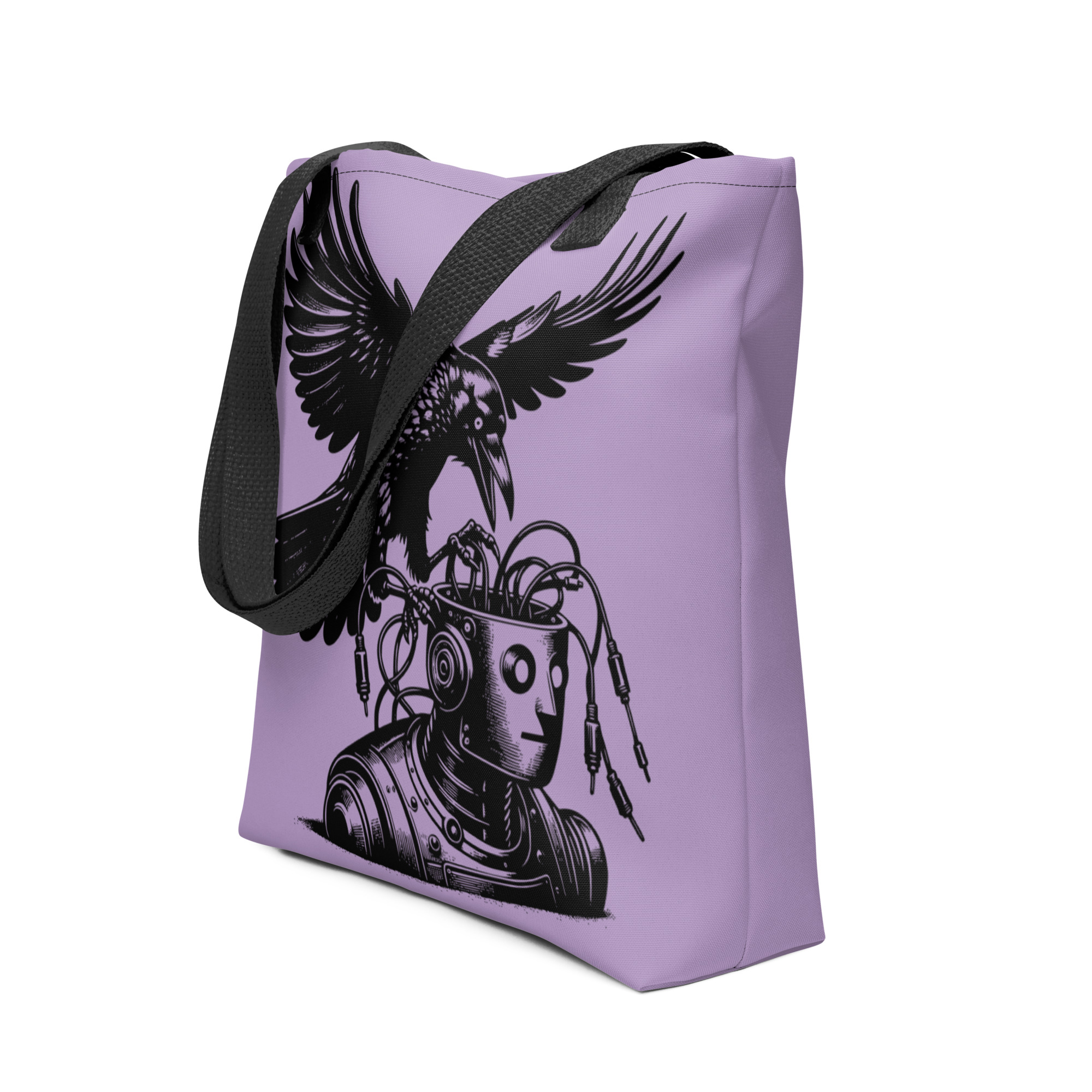 Cyber Raven Tote Bag