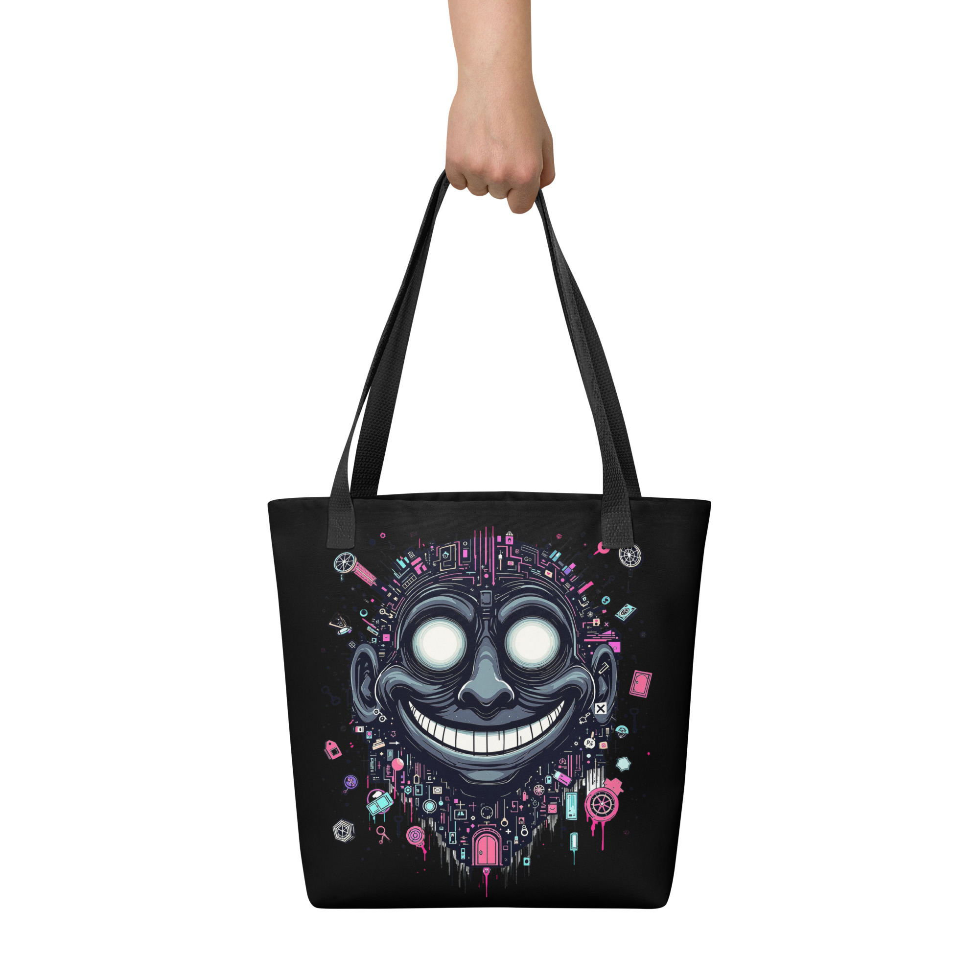 Cyber Smile Tote Bag