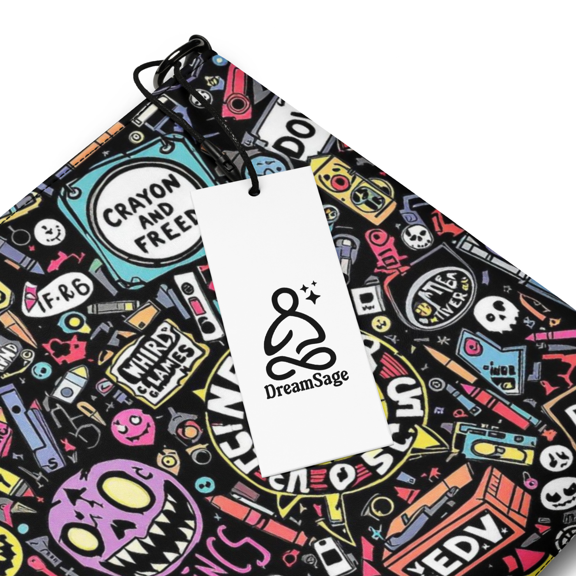 Colorful Cartoon Print Wristlet Bag