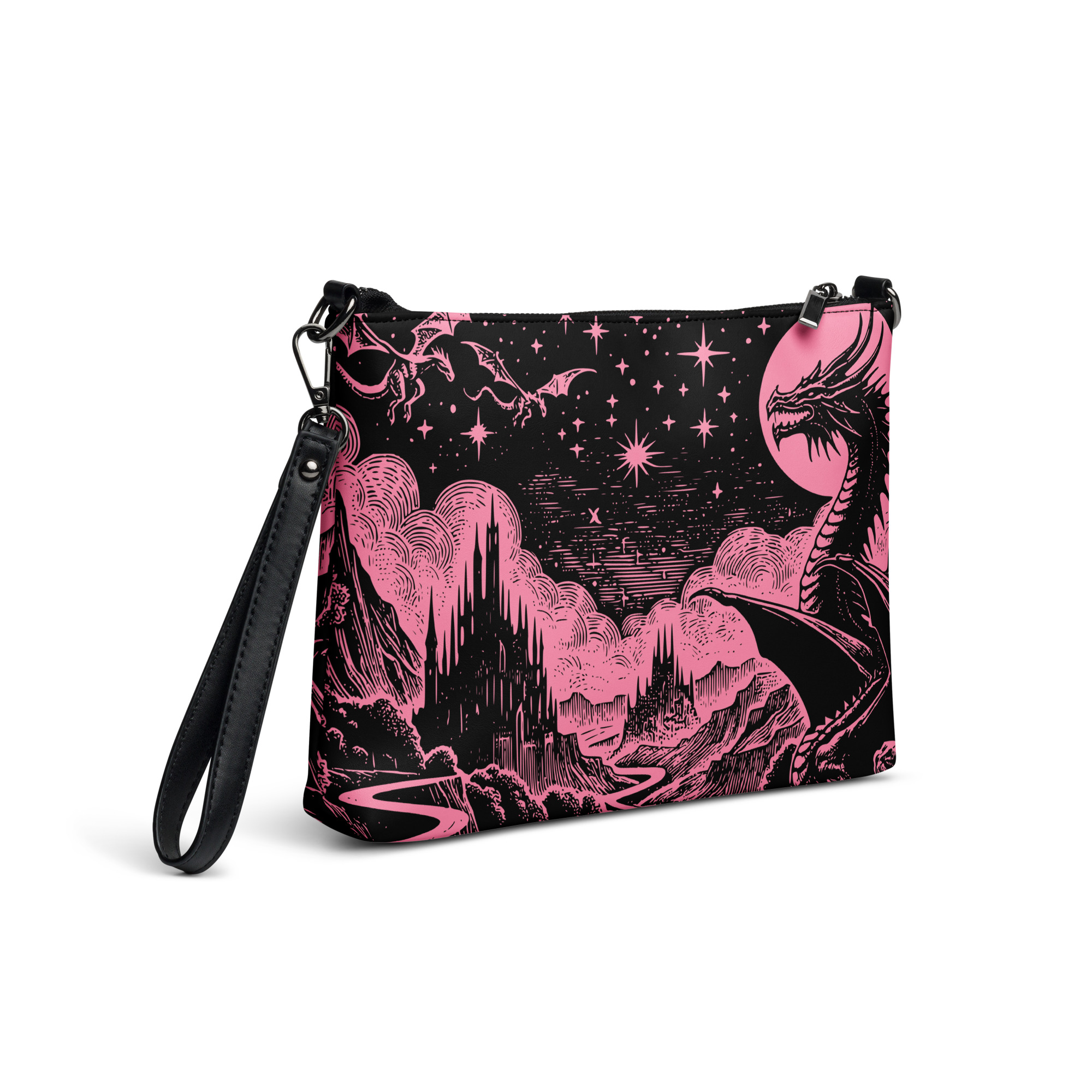 Fantasy Dragon Print Clutch Bag
