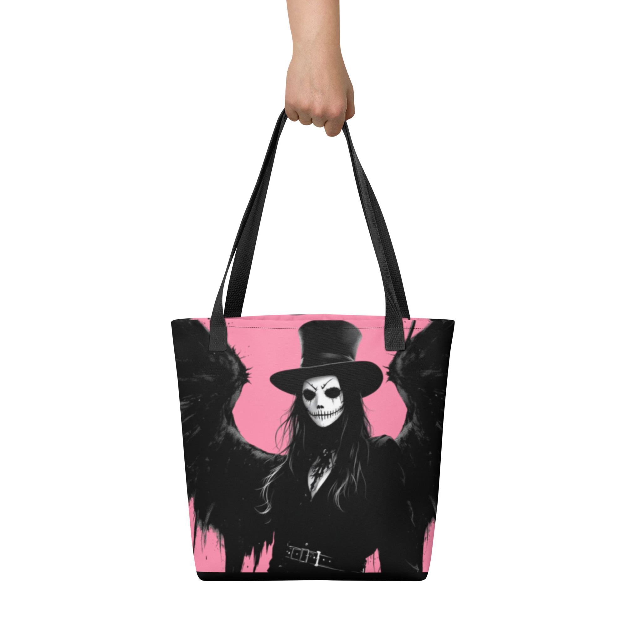 Gothic Skeleton Angel Tote Bag