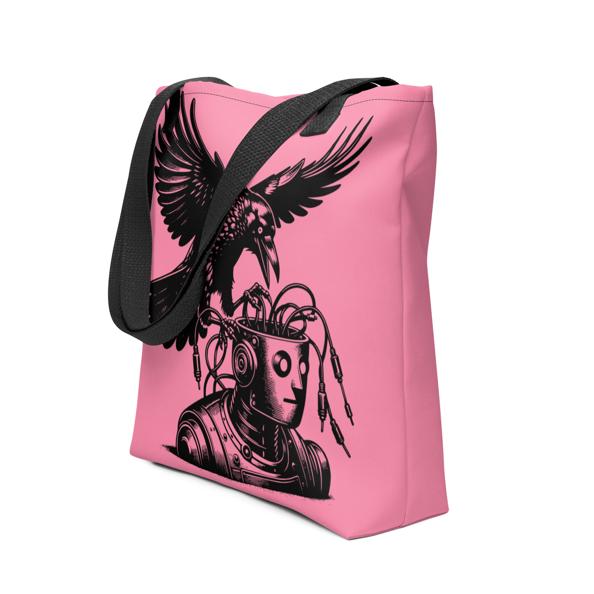 Cyber Crow Tote Bag