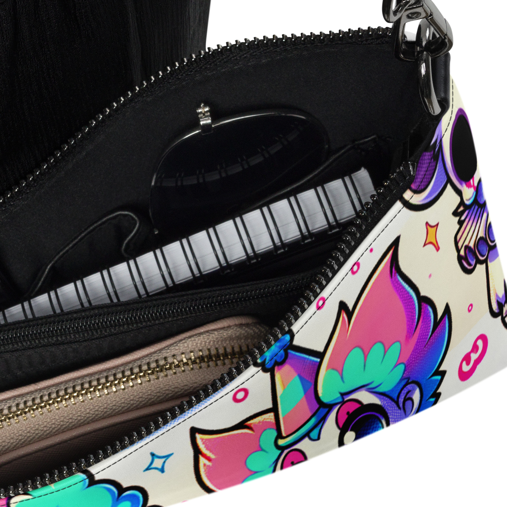 Colorful Clown Art Wristlet Bag