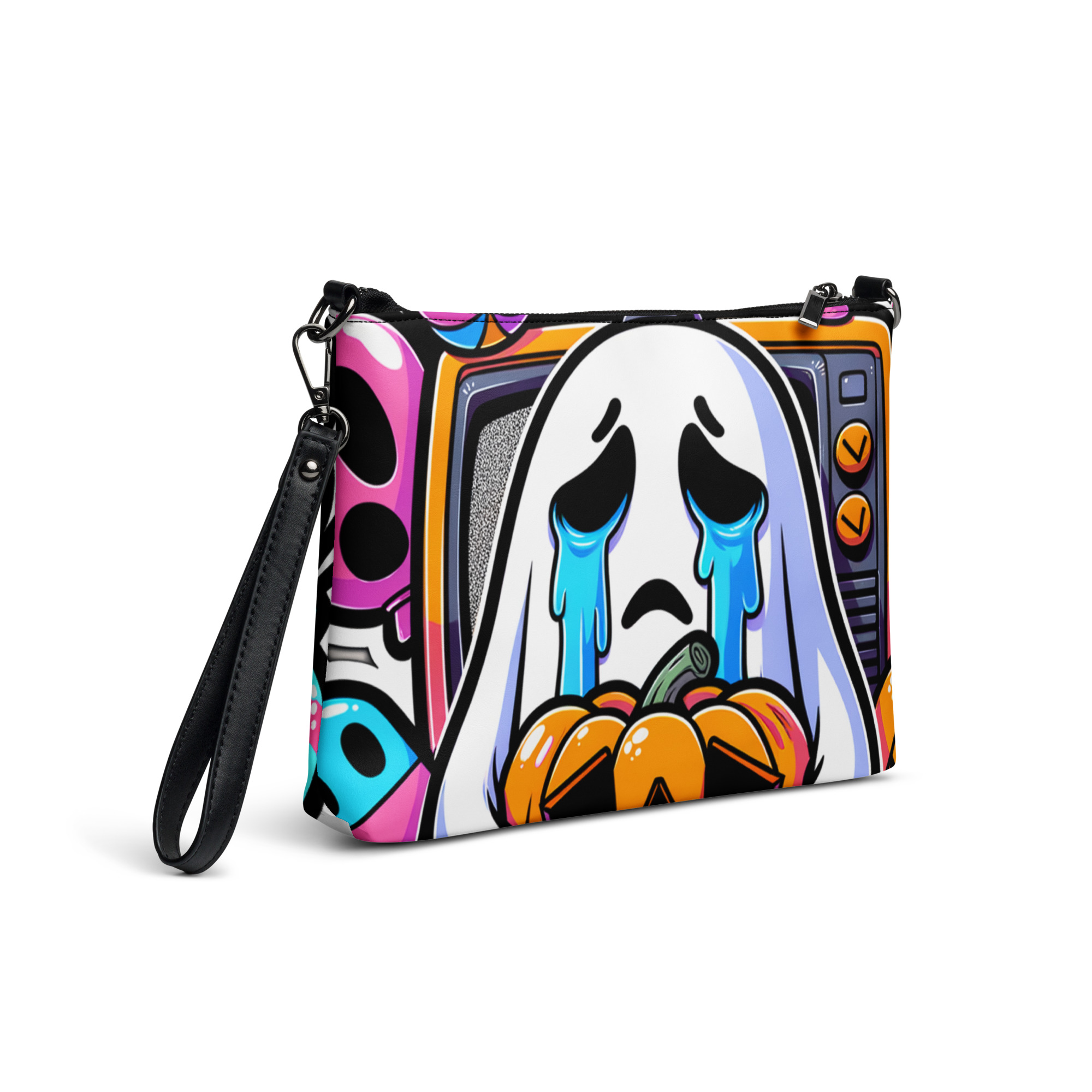 Colorful Cartoon Ghost Clutch Bag