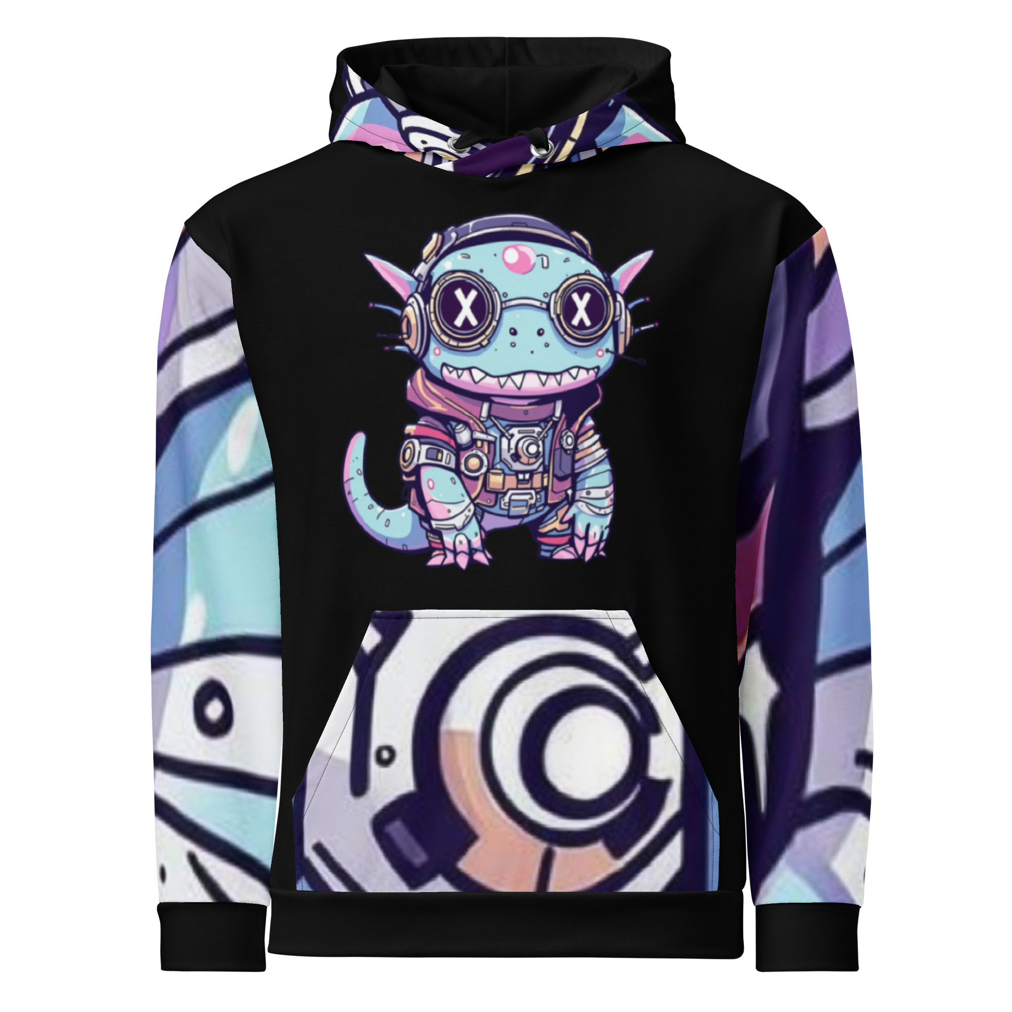 Cyber Cat Graphic Hoodie