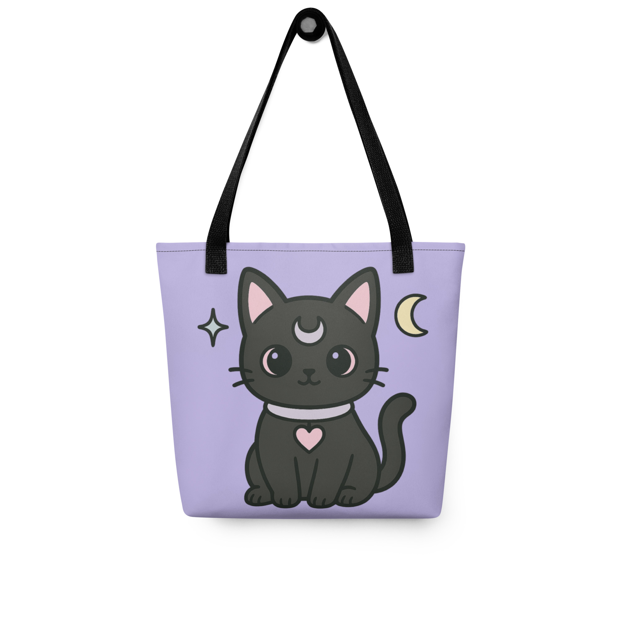 Kawaii Black Cat Tote Bag