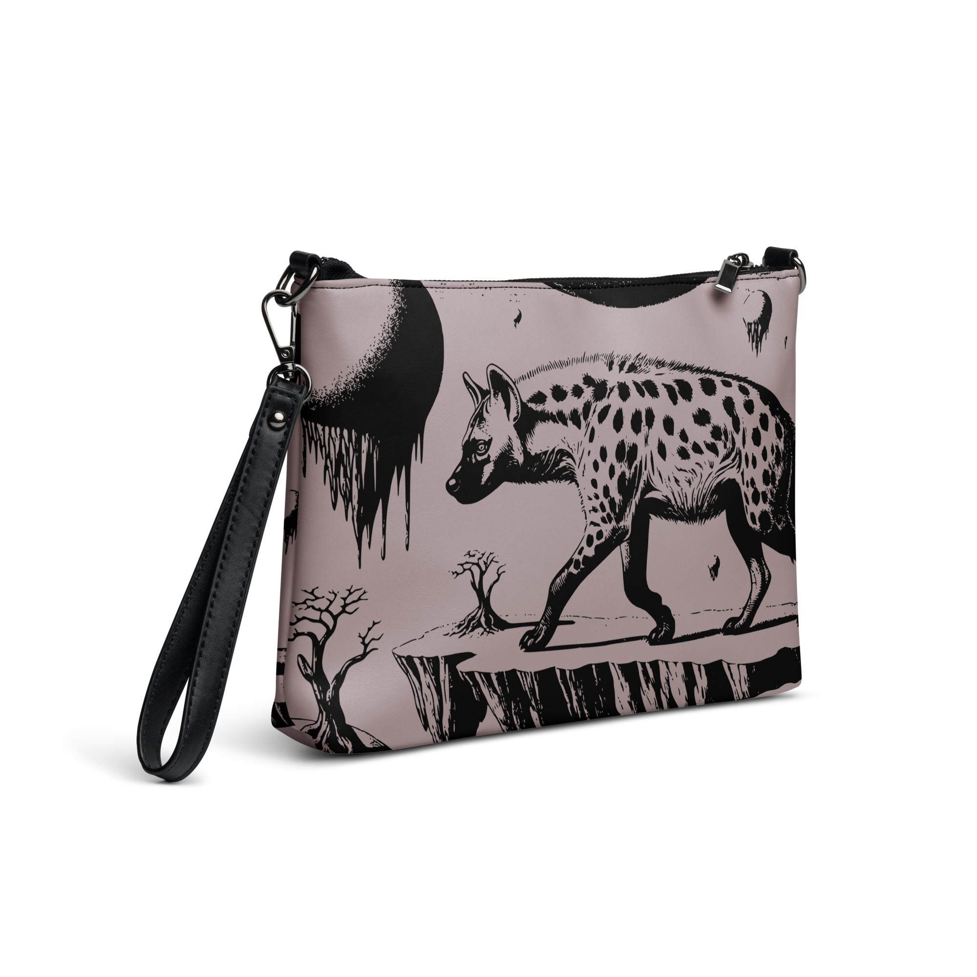 Hyena Art Wristlet Clutch