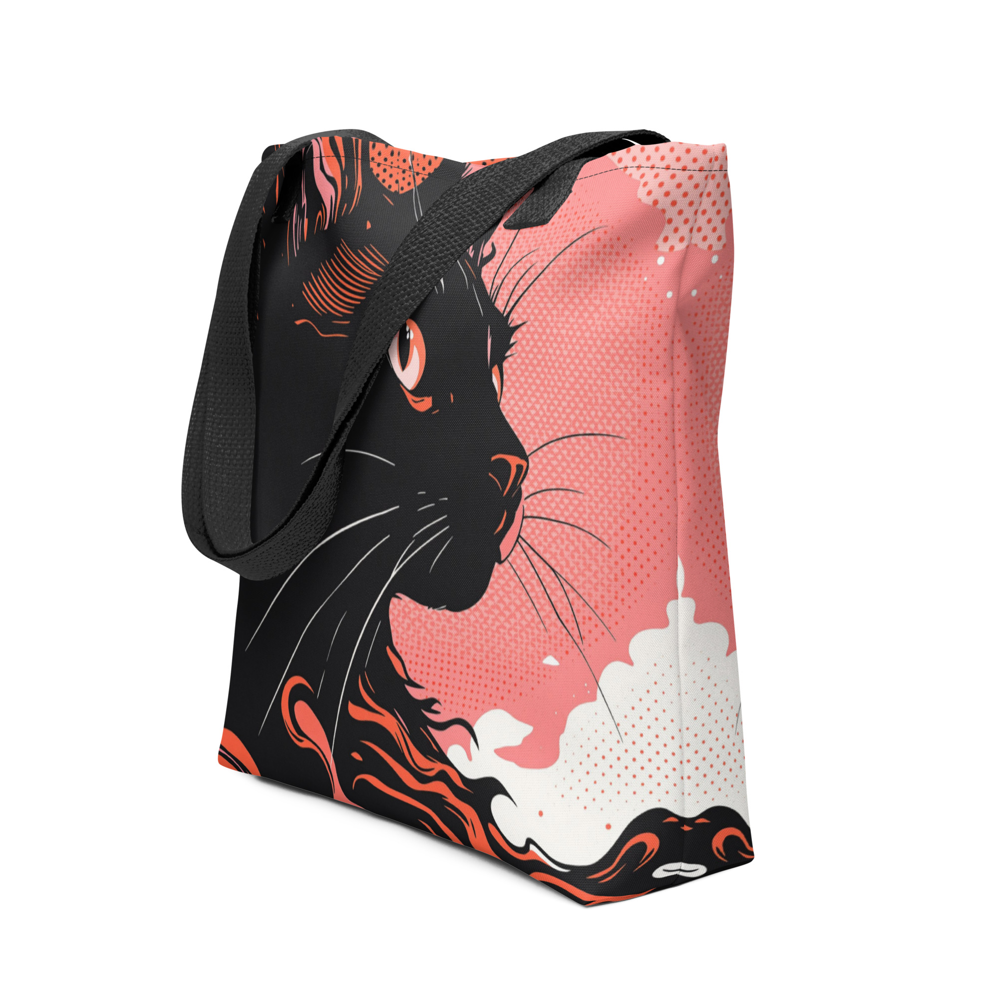 Black Cat Art Tote Bag