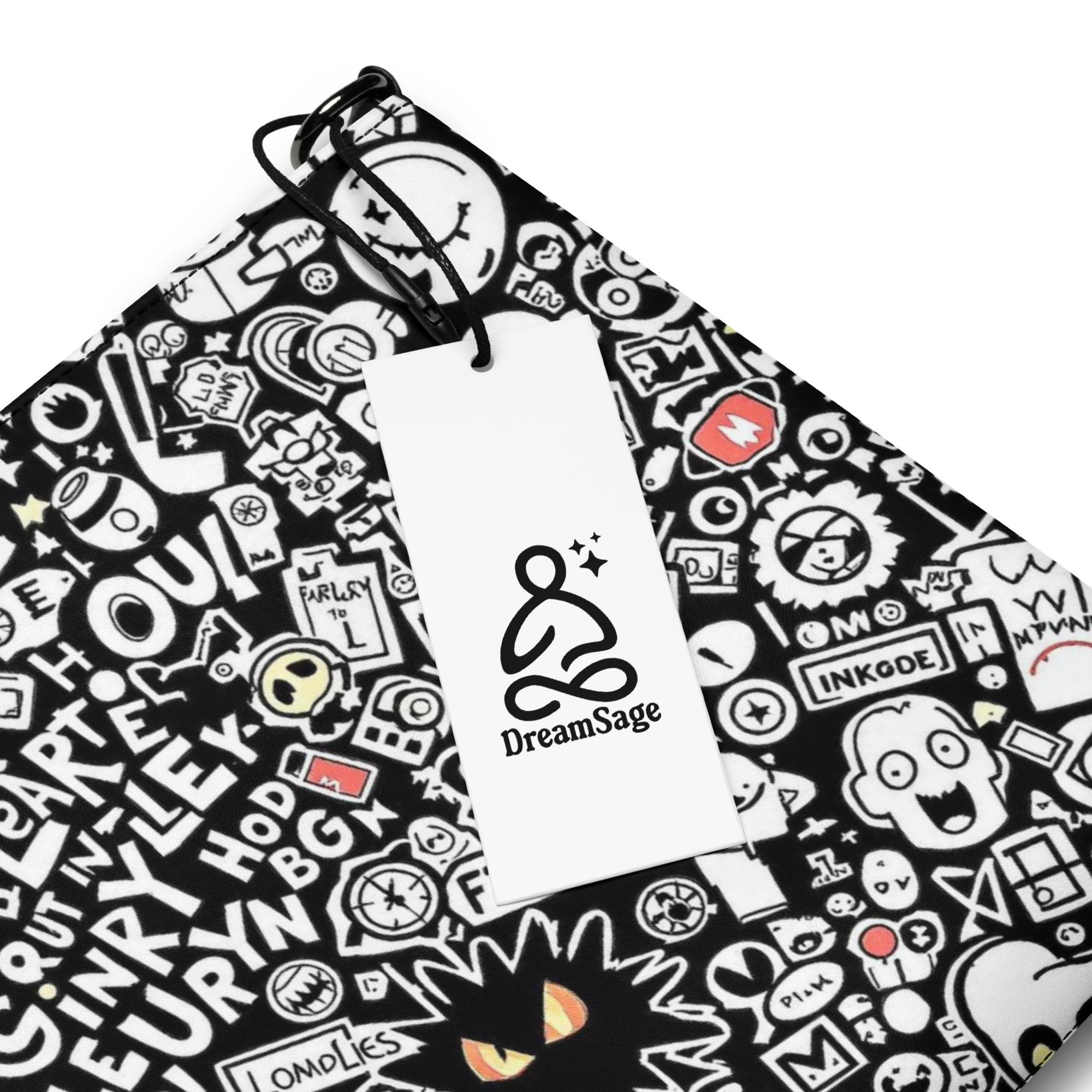 Graphic Pattern Wristlet Bag