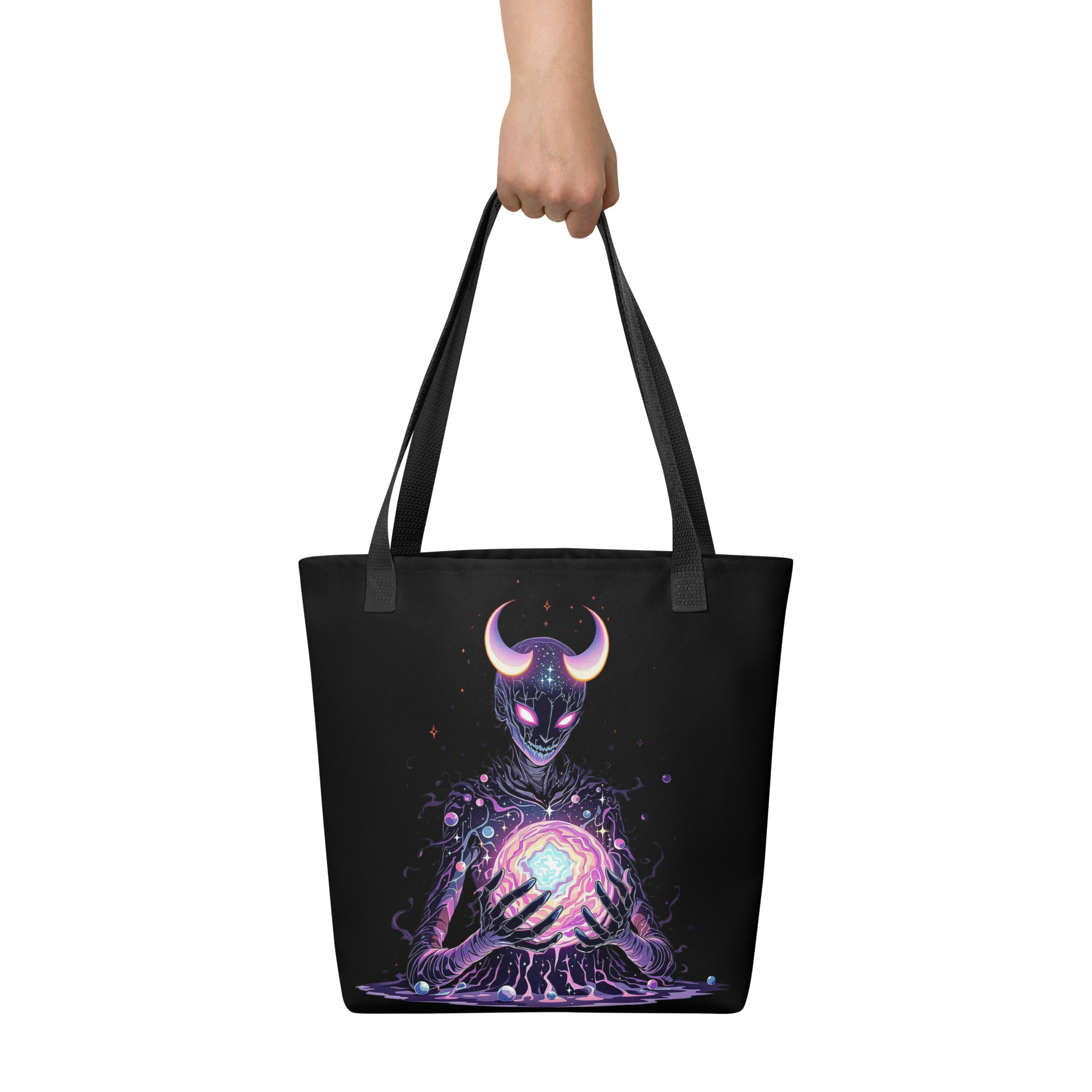 Mystical Demon Printed Tote Bag