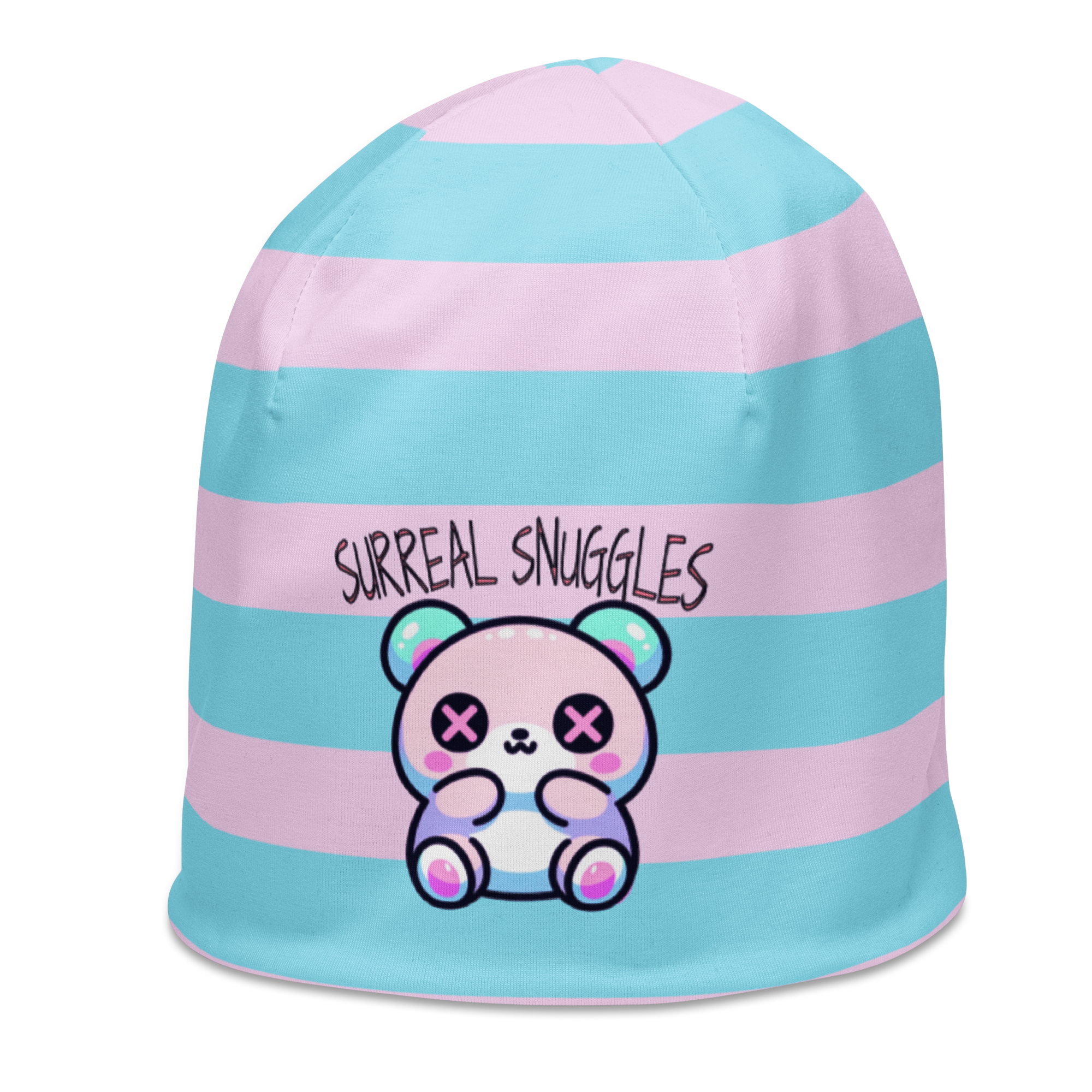 Surreal Snuggles Striped Beanie