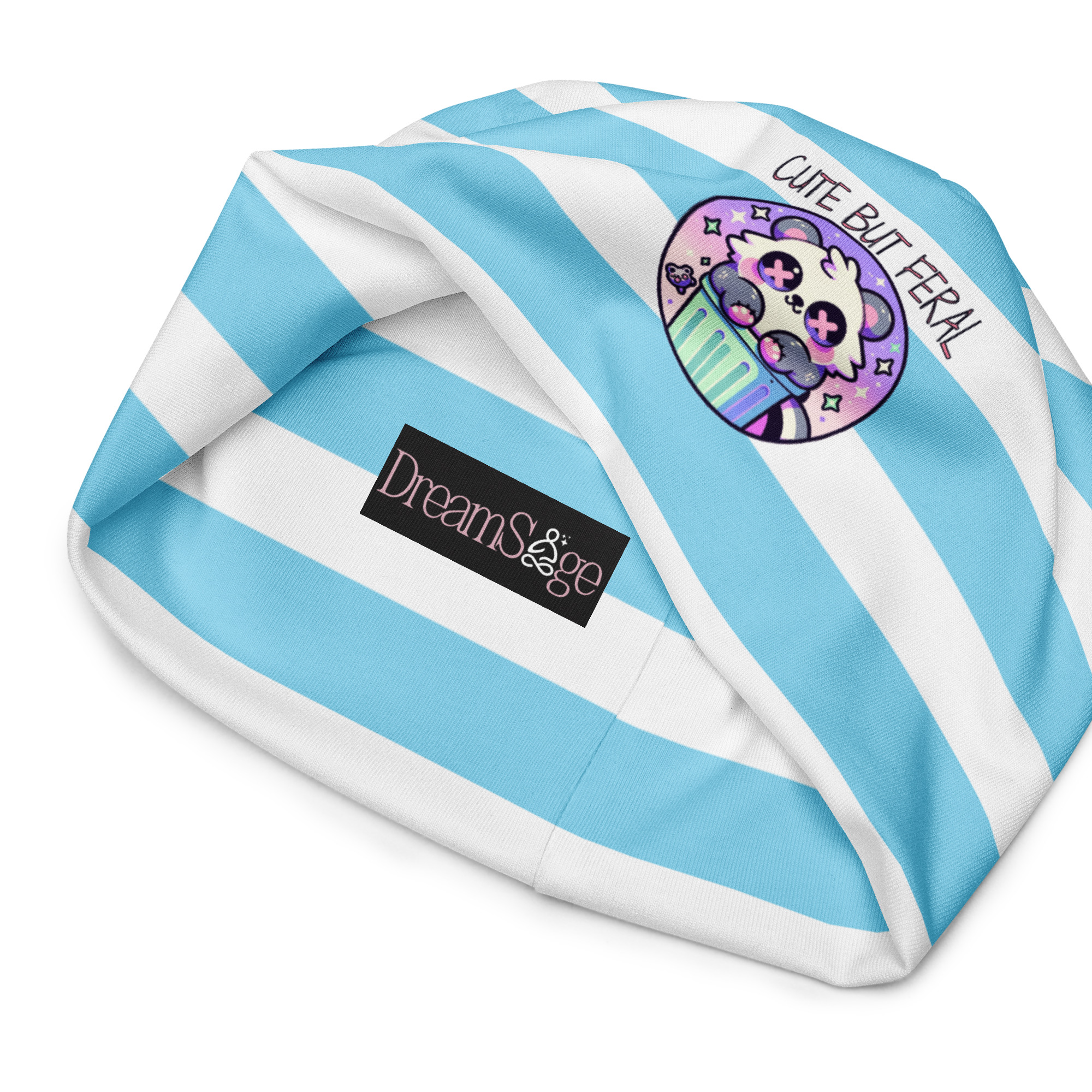 Cute But Feral Striped Beanie