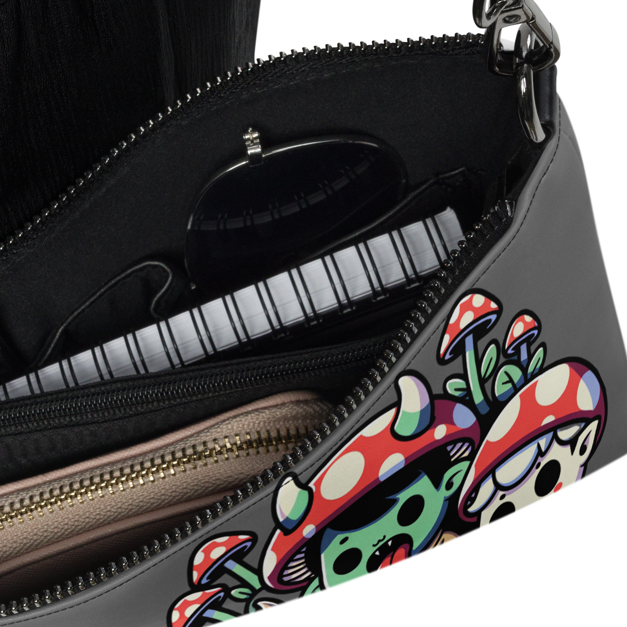 Mushroom Friends Wristlet Bag