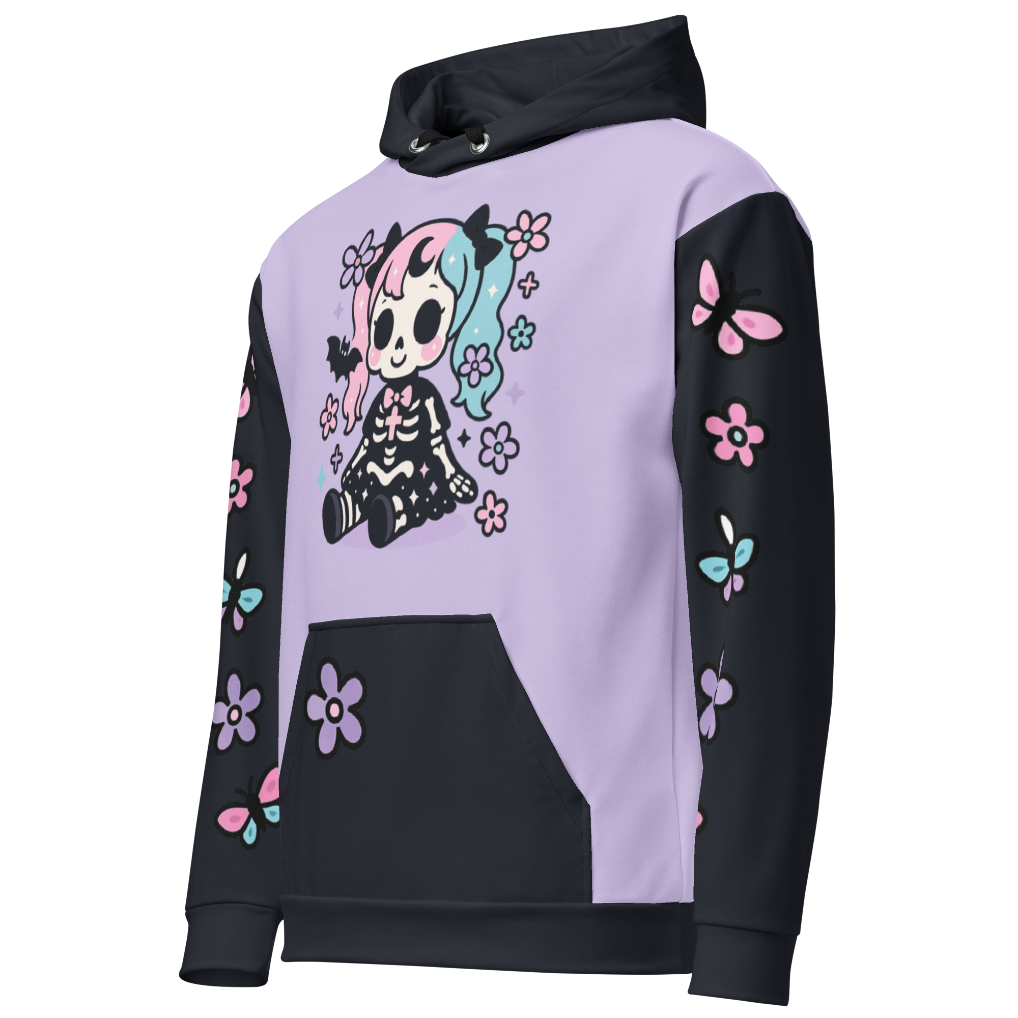Pastel Goth Skeleton Doll Hoodie