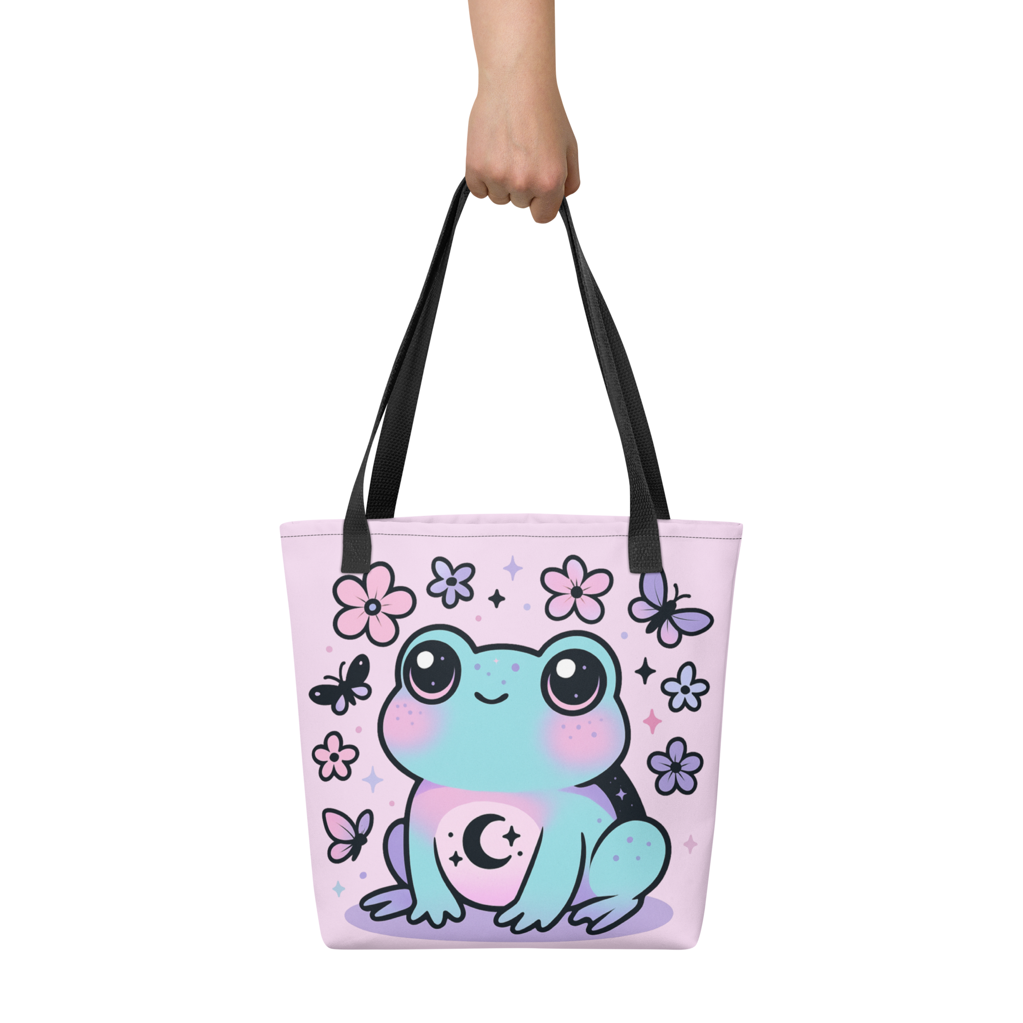 Kawaii Frog Tote Bag
