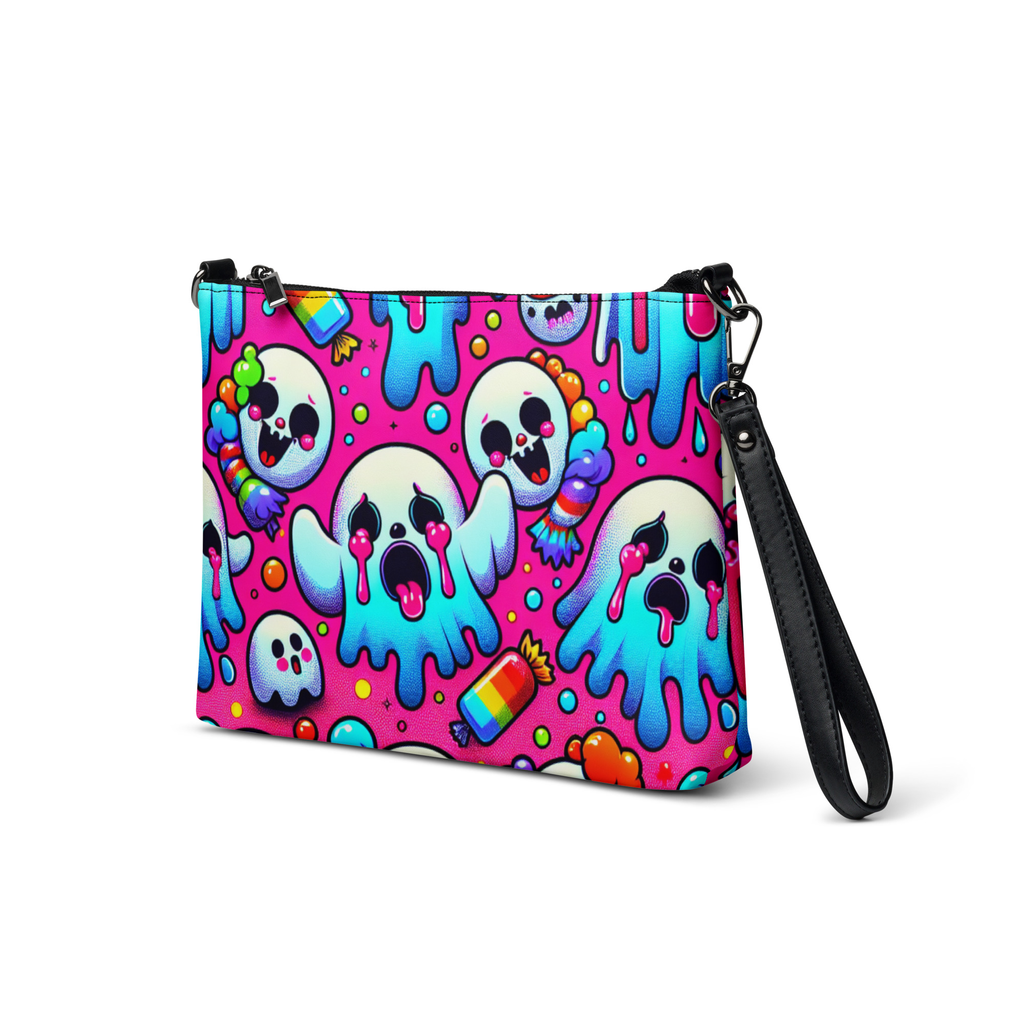 Colorful Ghost Print Clutch Bag
