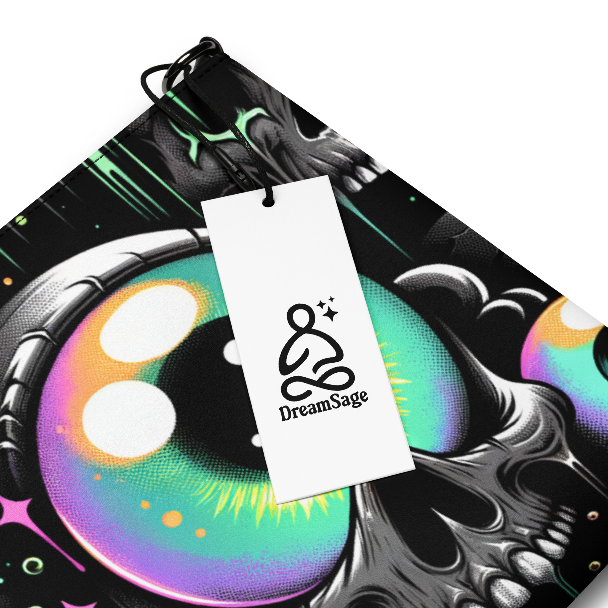 Psychedelic Skull-Eye Clutch Bag