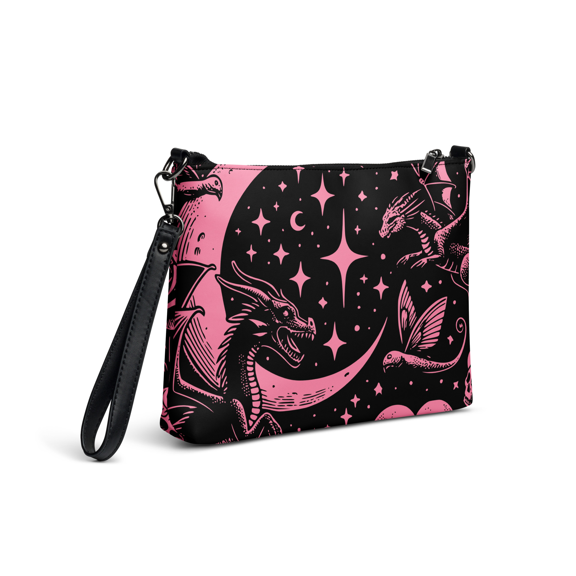Pink Gothic Art Wristlet Clutch