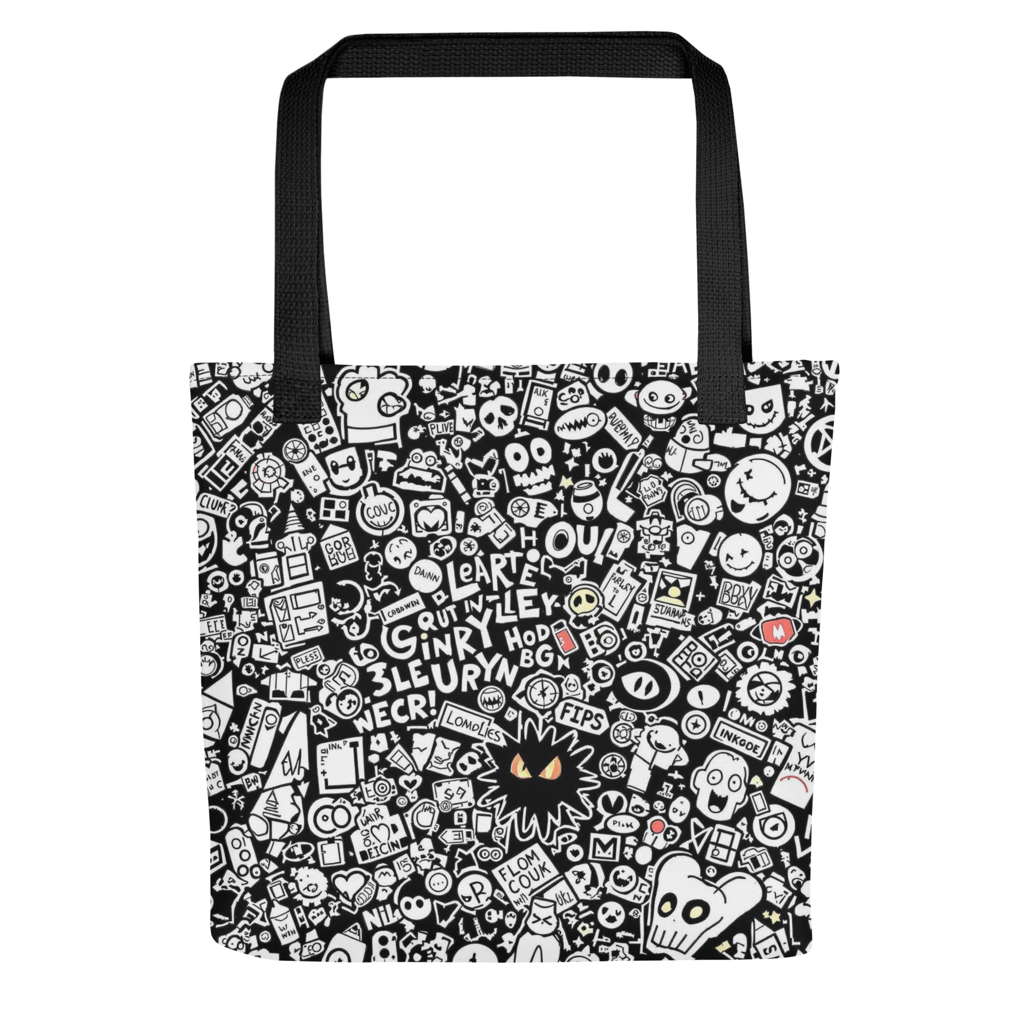 Black and White Doodle Art Tote Bag