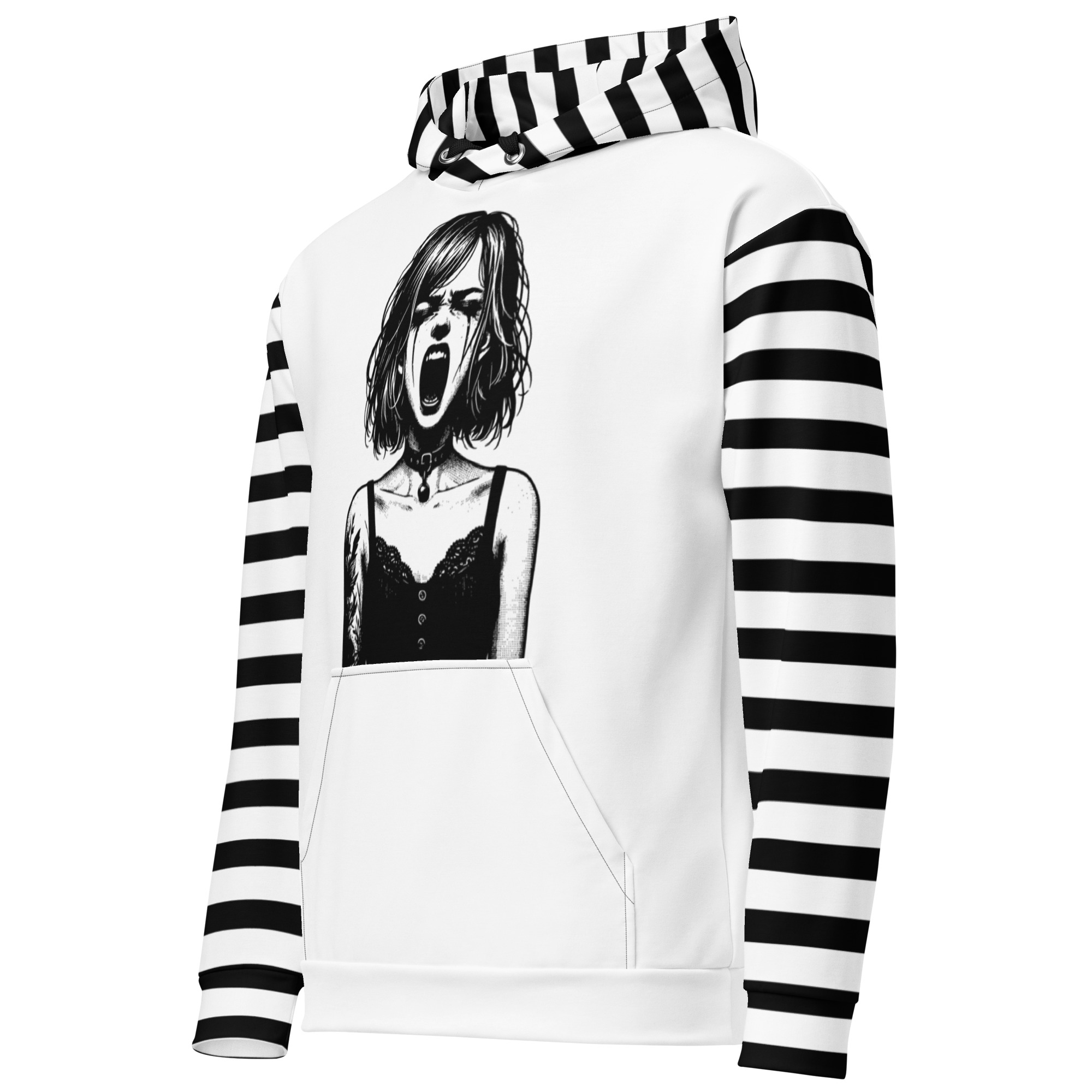Striped Graphic Hoodie