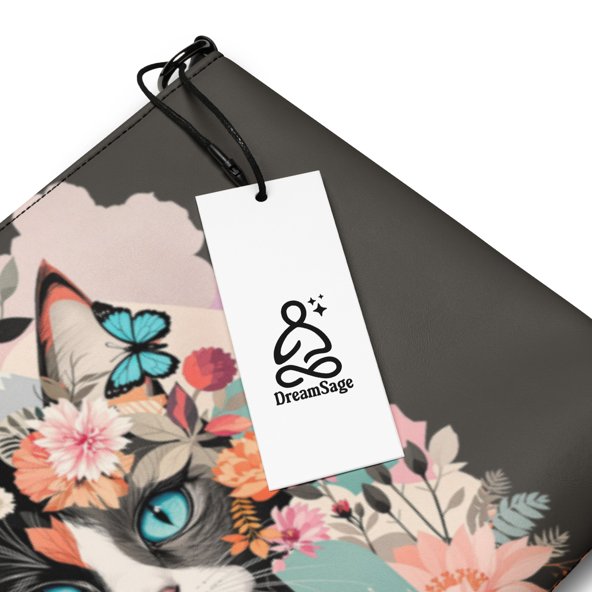 Enchanted Feline Bloom Crossbody Purse