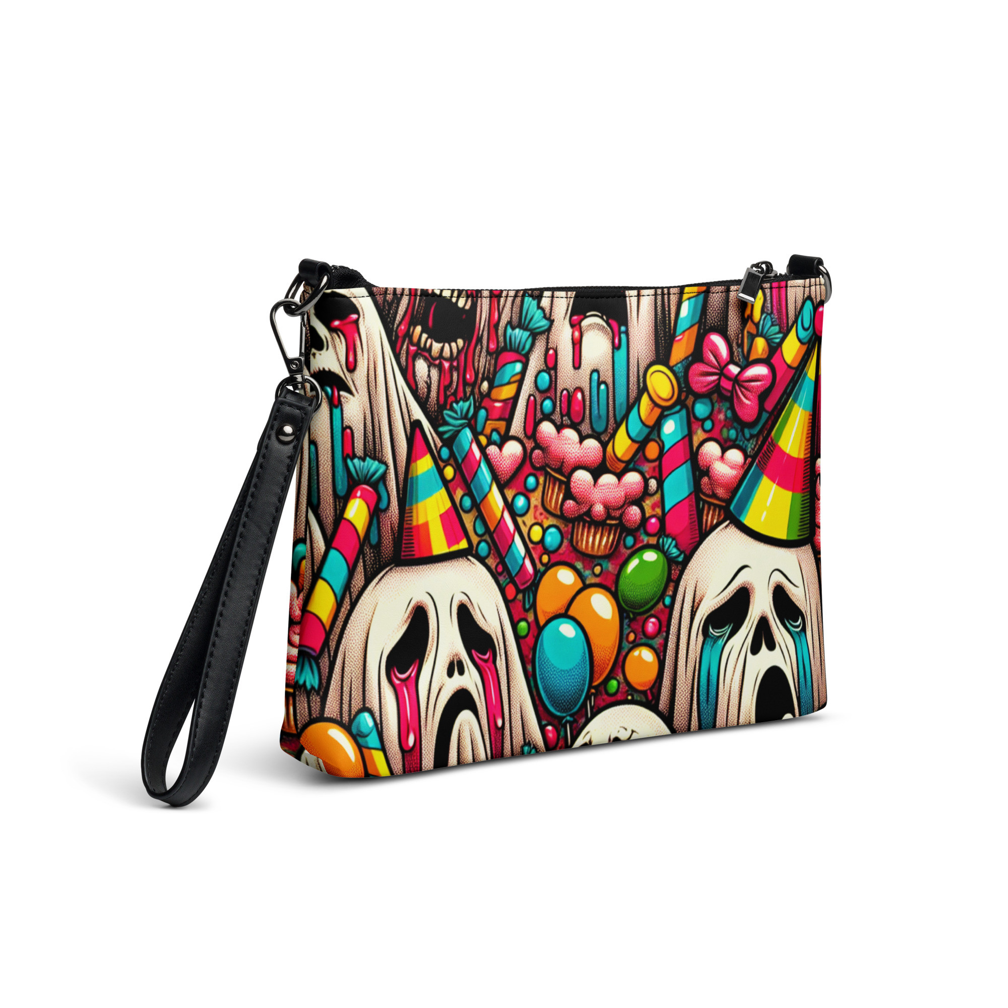 Ghost Scream Pop Art Clutch Bag