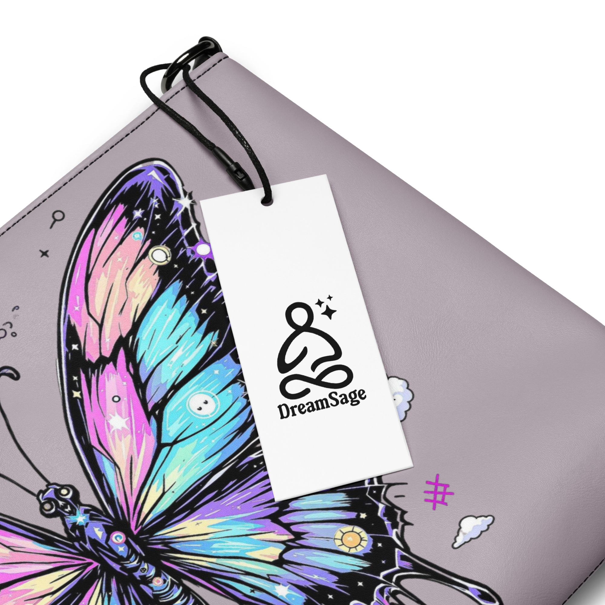 Butterfly Art Wristlet Bag