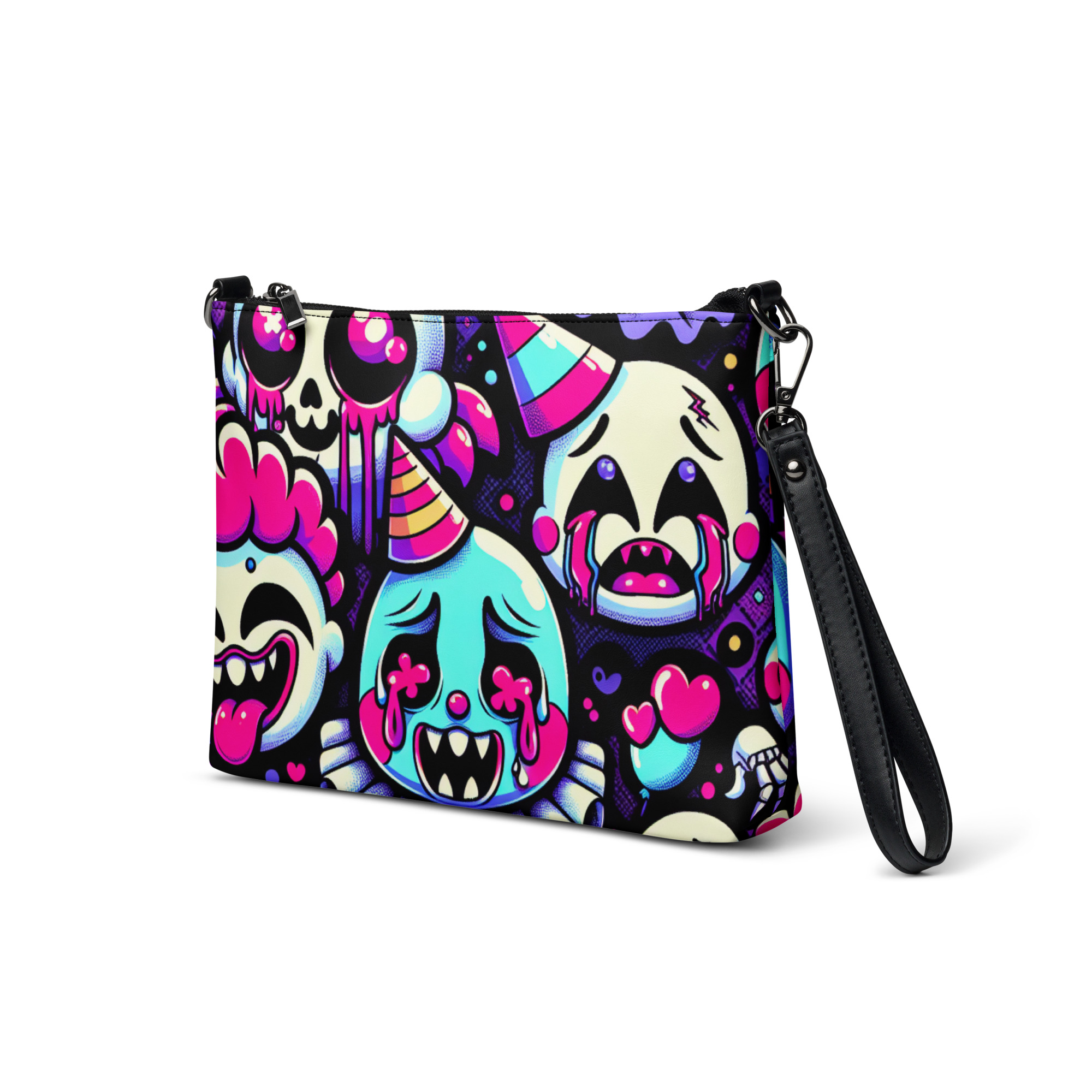 Colorful Clowns Party Wristlet Bag