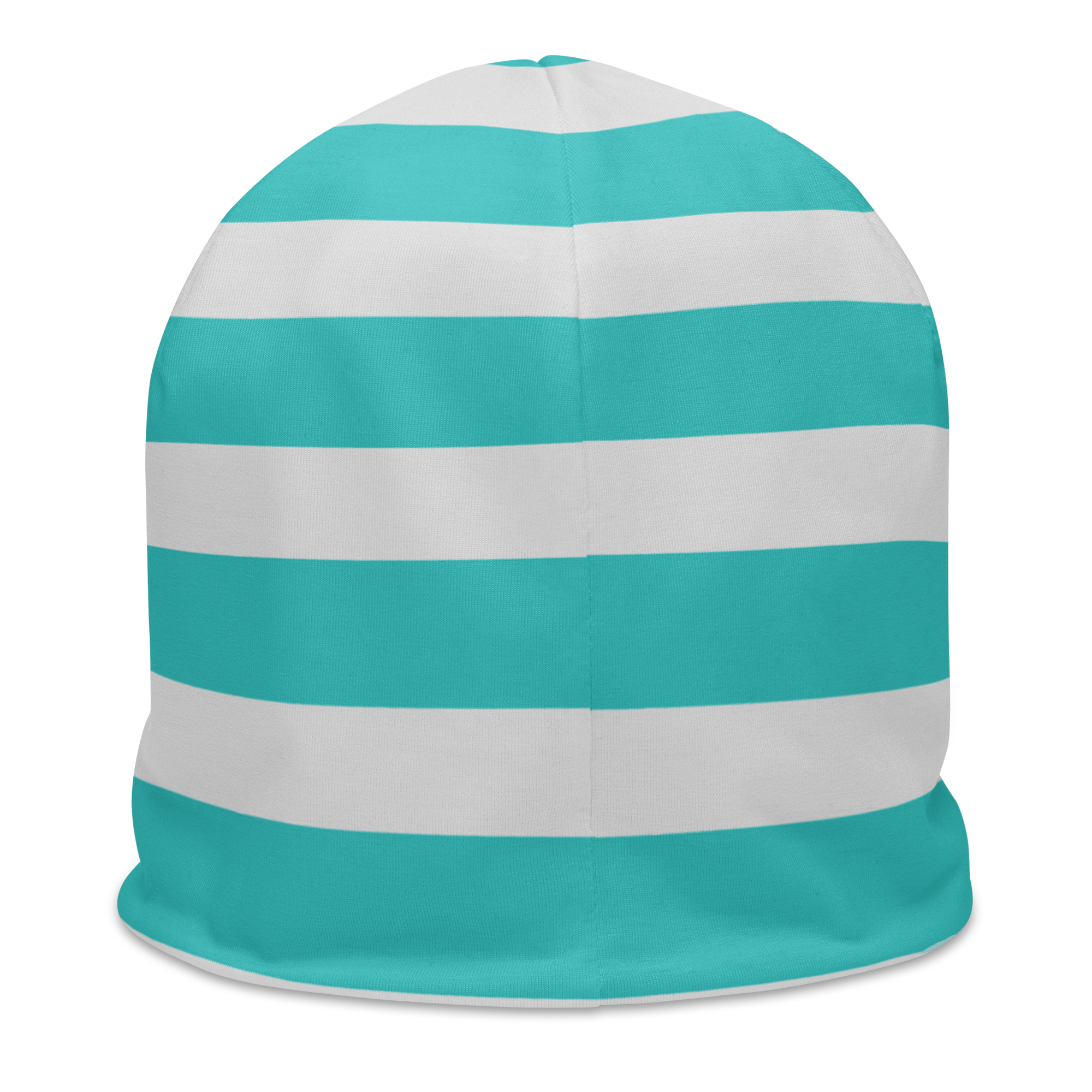 Striped Beanie with Cartoon Fish