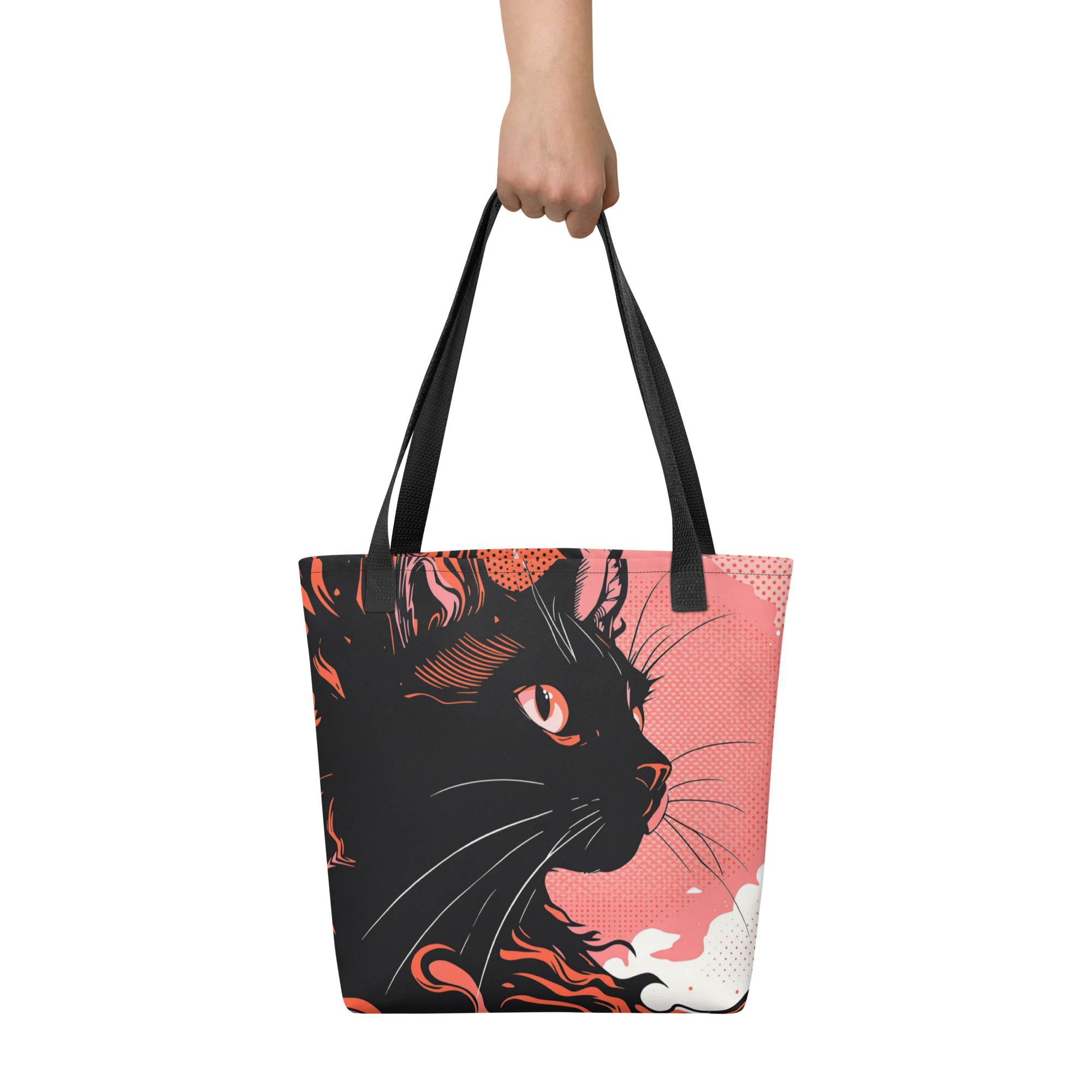 Black Cat Art Tote Bag