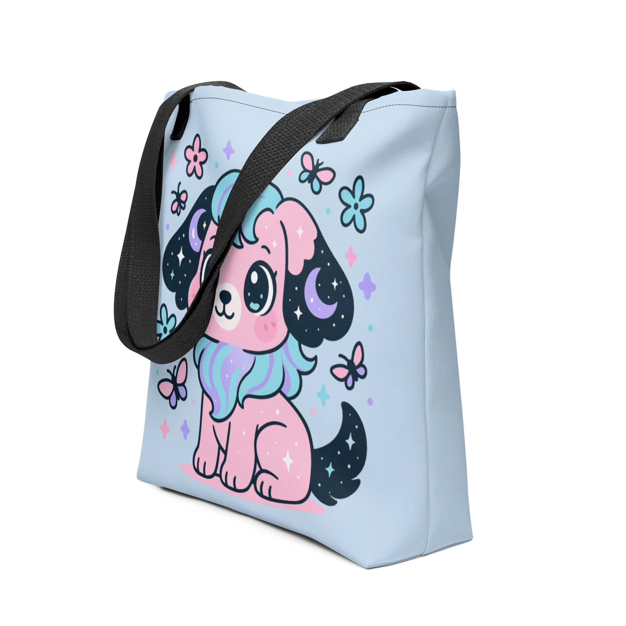 Cute Cosmic Puppy Tote Bag