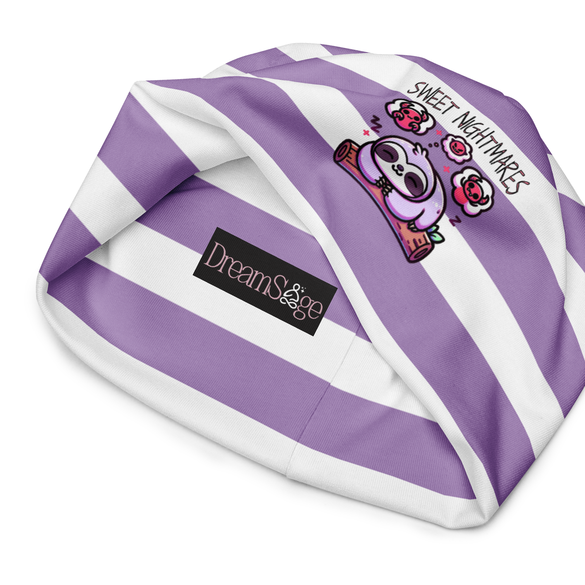 Sweet Nightmares Striped Beanie