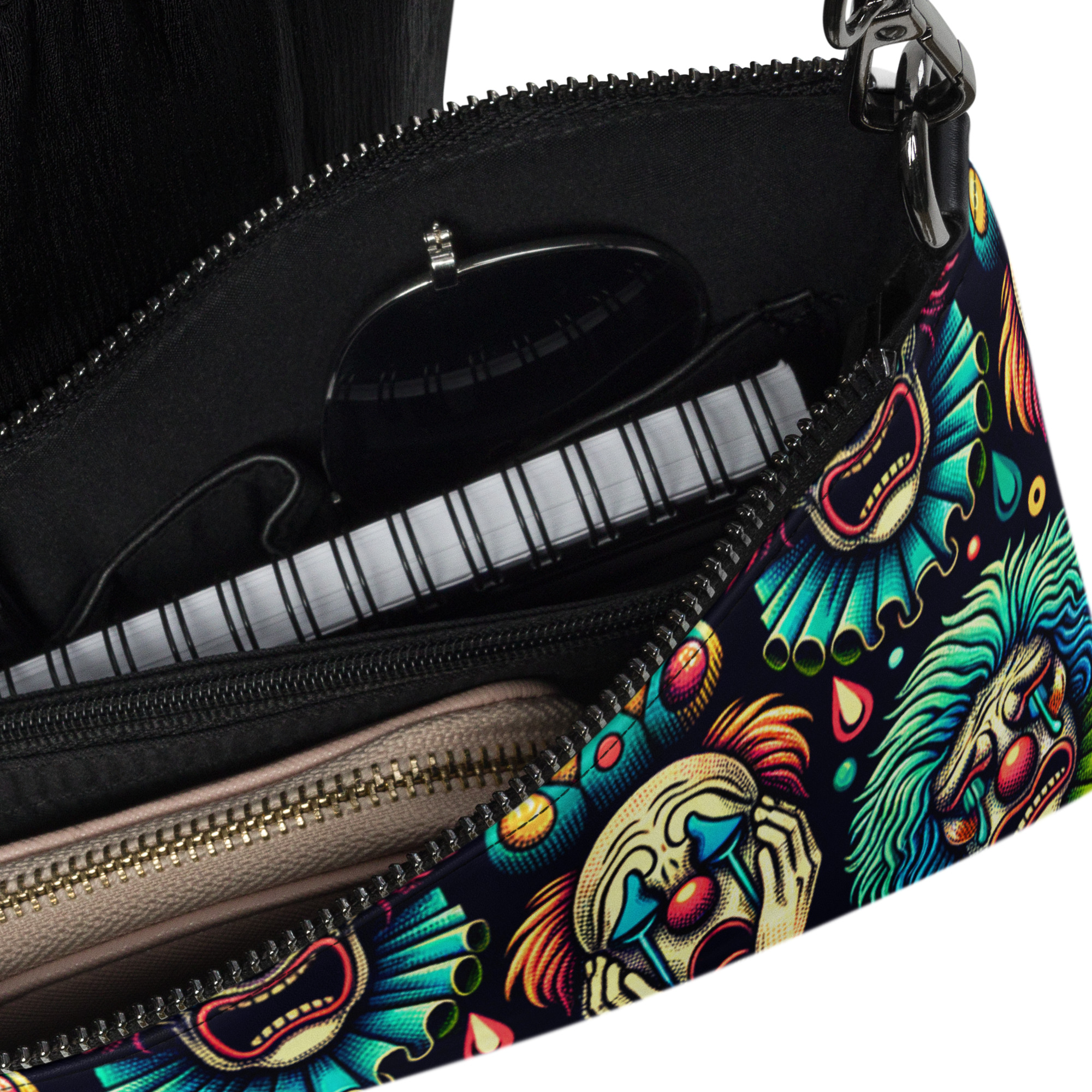 Clown Faces Wristlet Bag