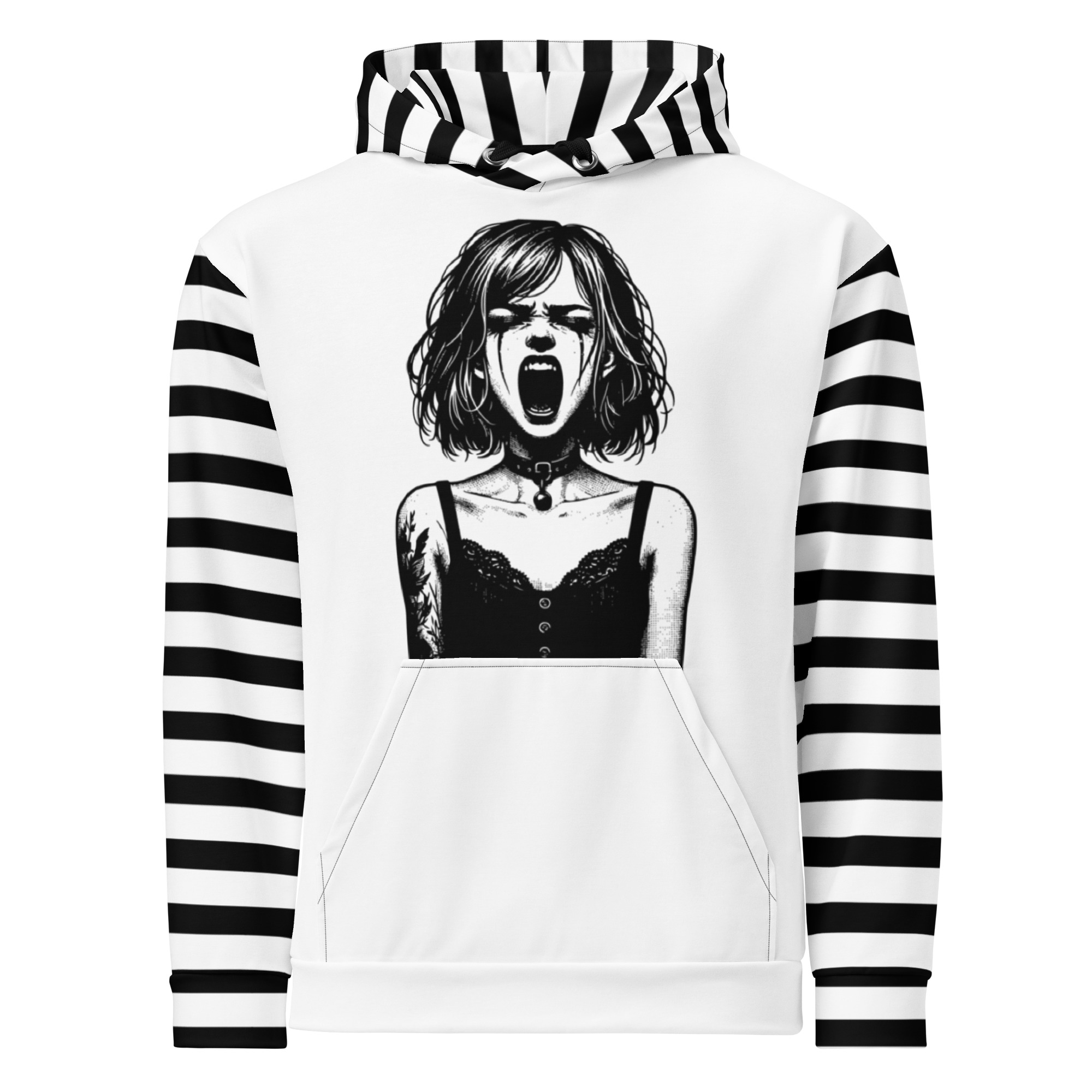 Striped Graphic Hoodie