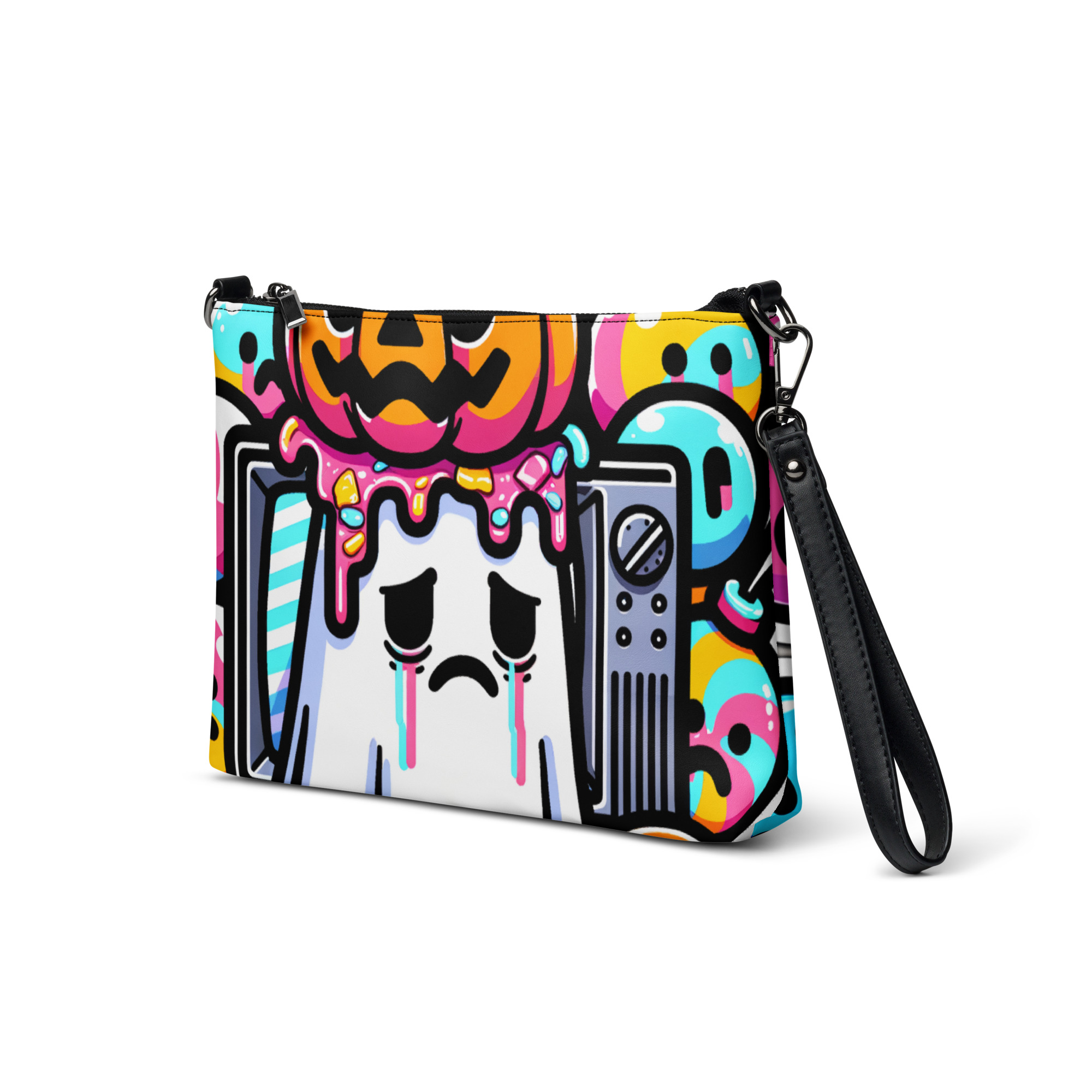 Colorful Cartoon Ghost Clutch Bag