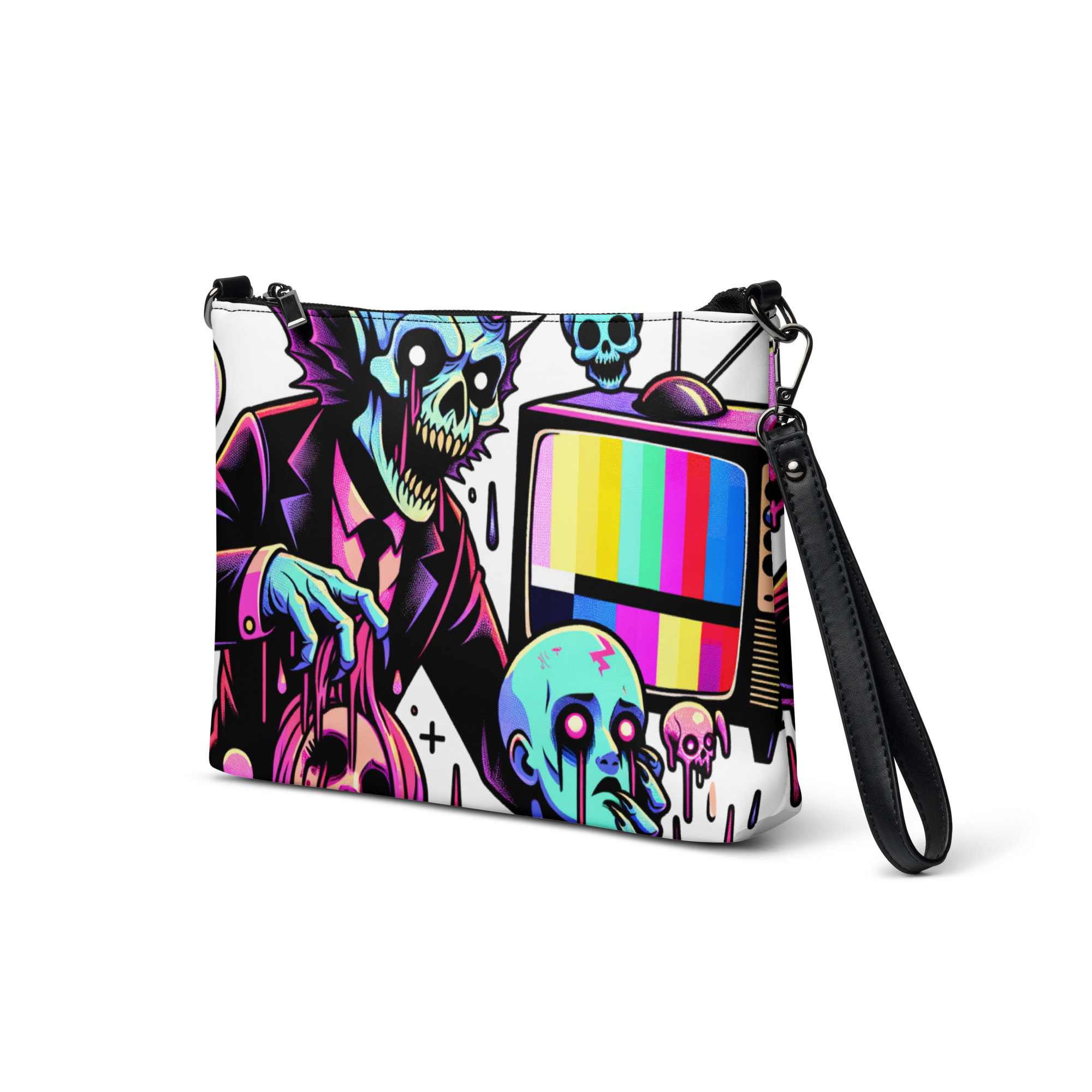 Psychedelic Skeleton Art Clutch