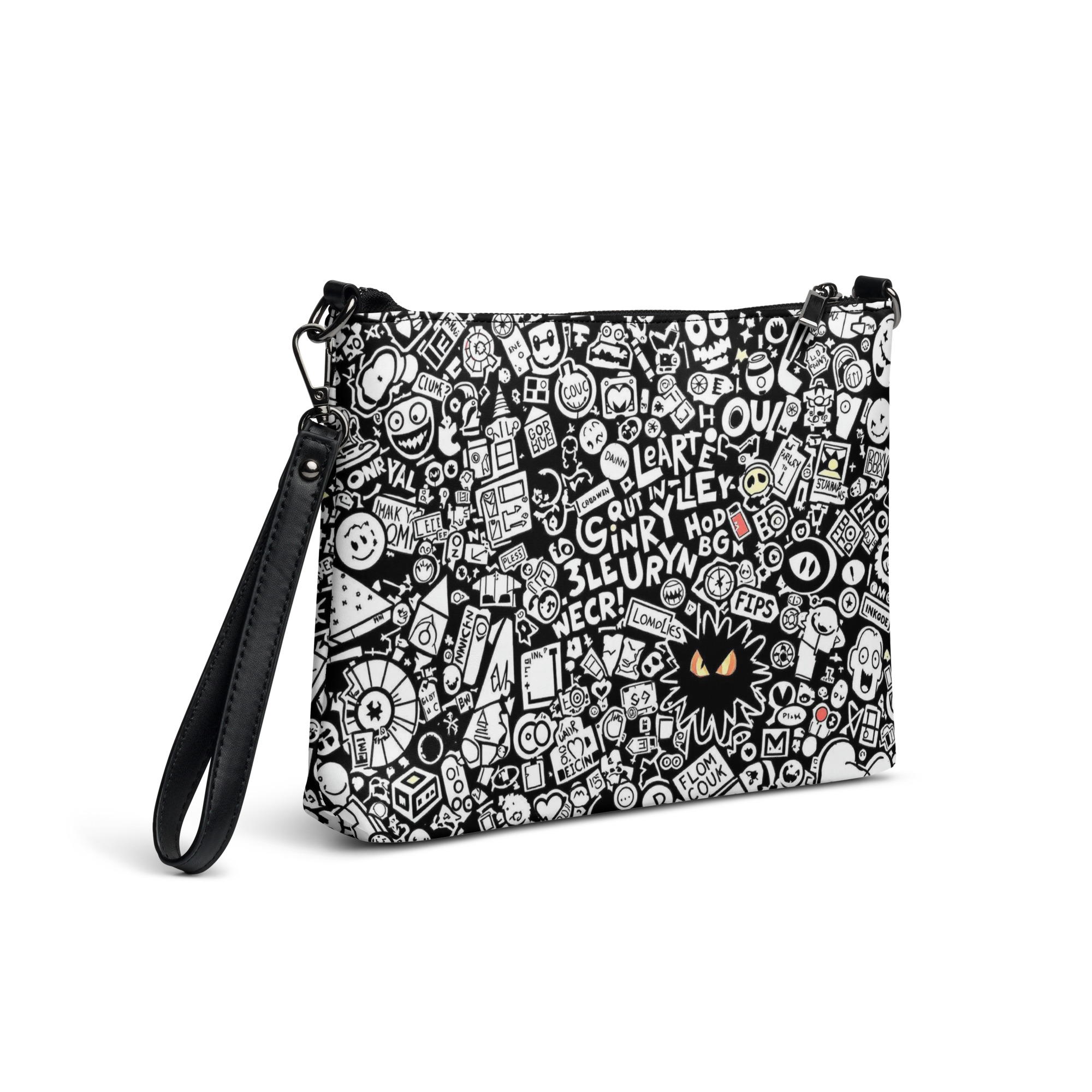 Graphic Pattern Wristlet Bag