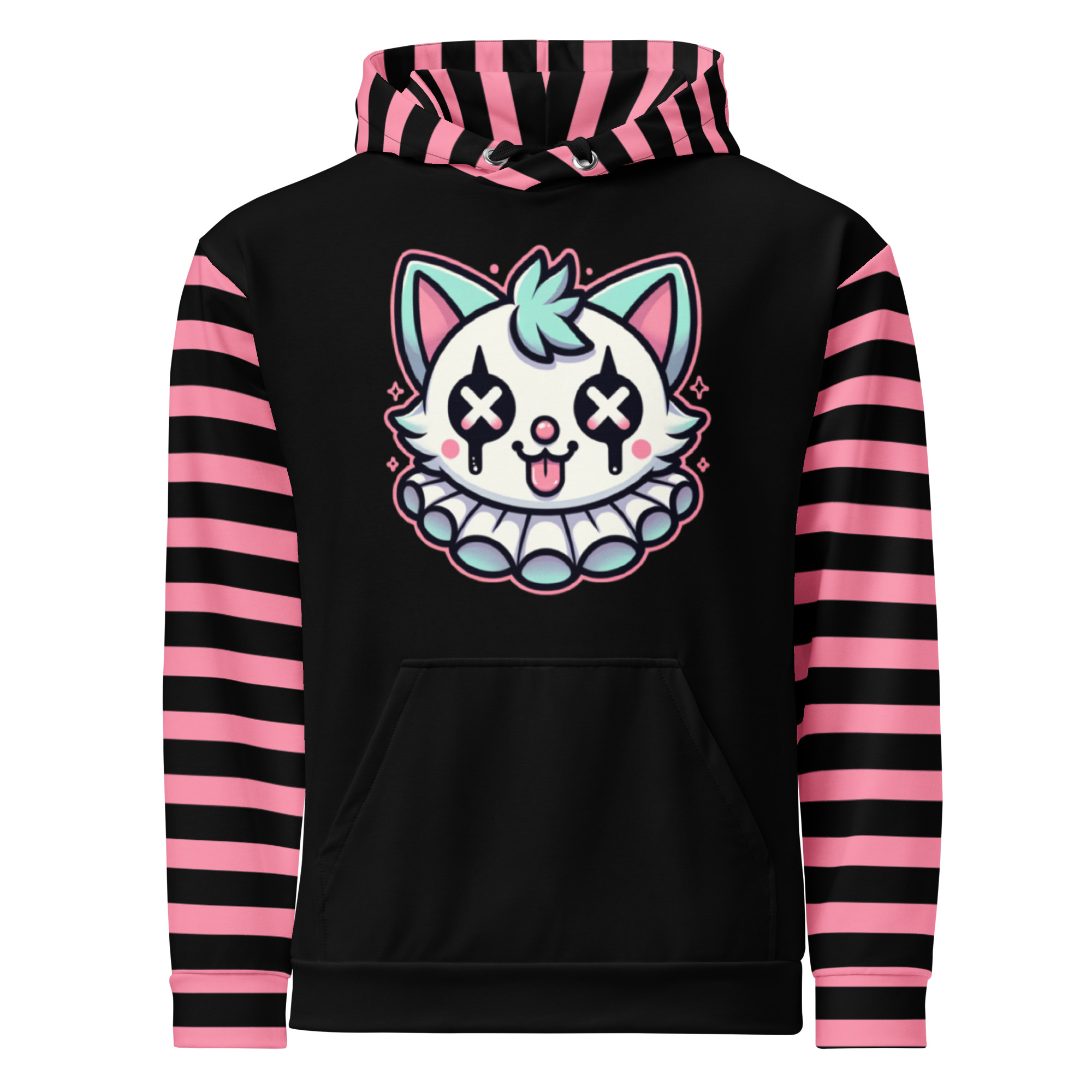 Cute Cat Striped Hoodie