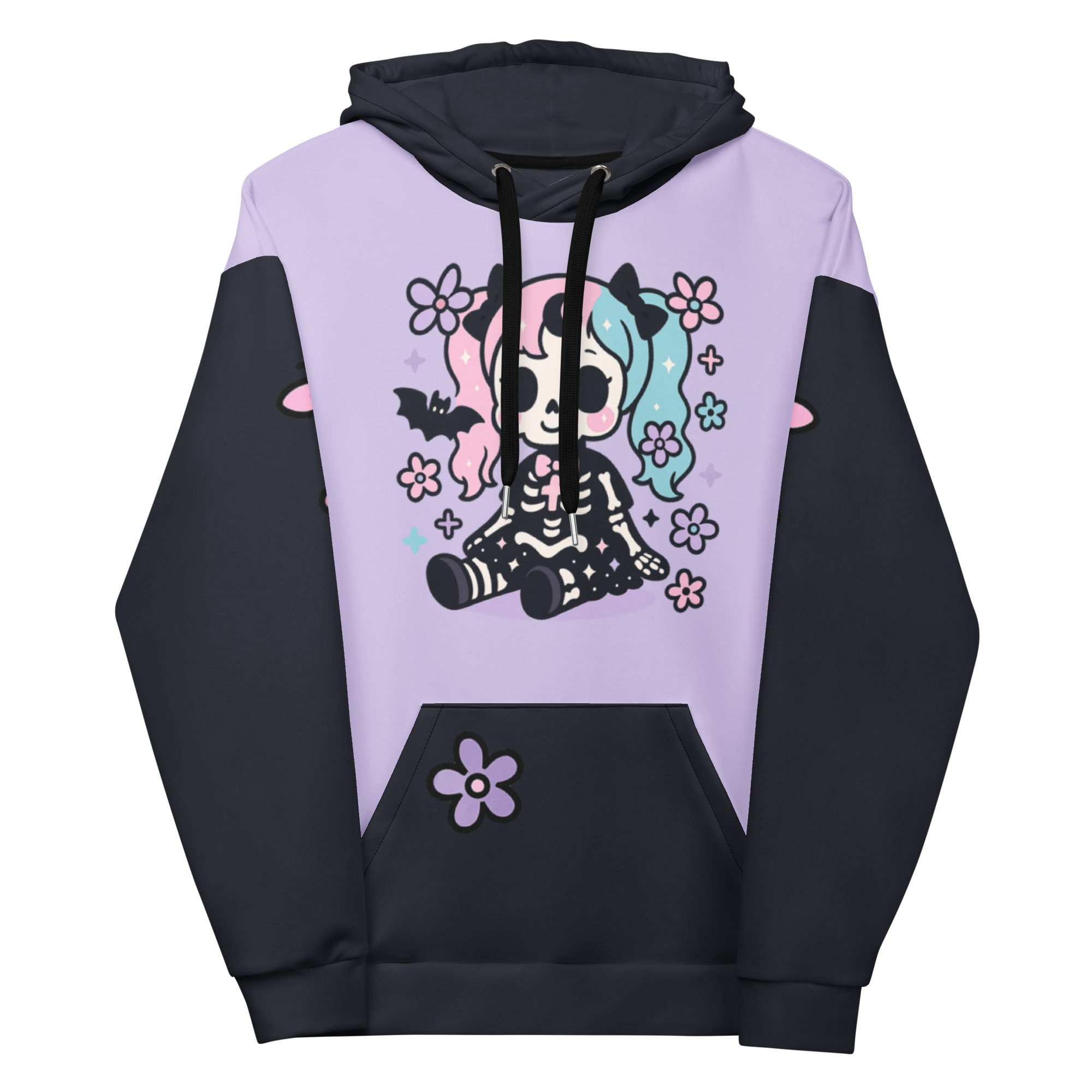 Pastel Goth Skeleton Doll Hoodie