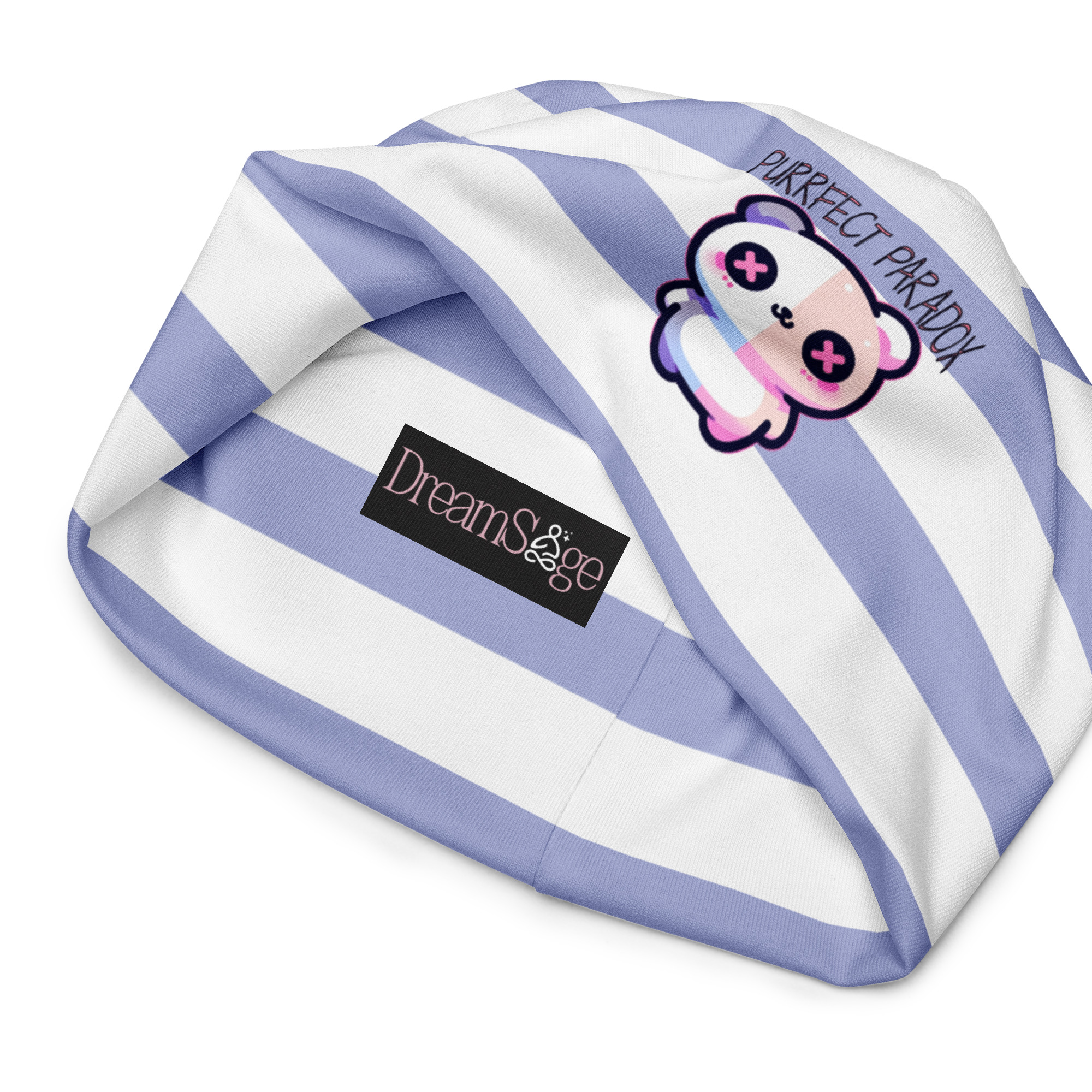 Purrfect Paradox Striped Beanie