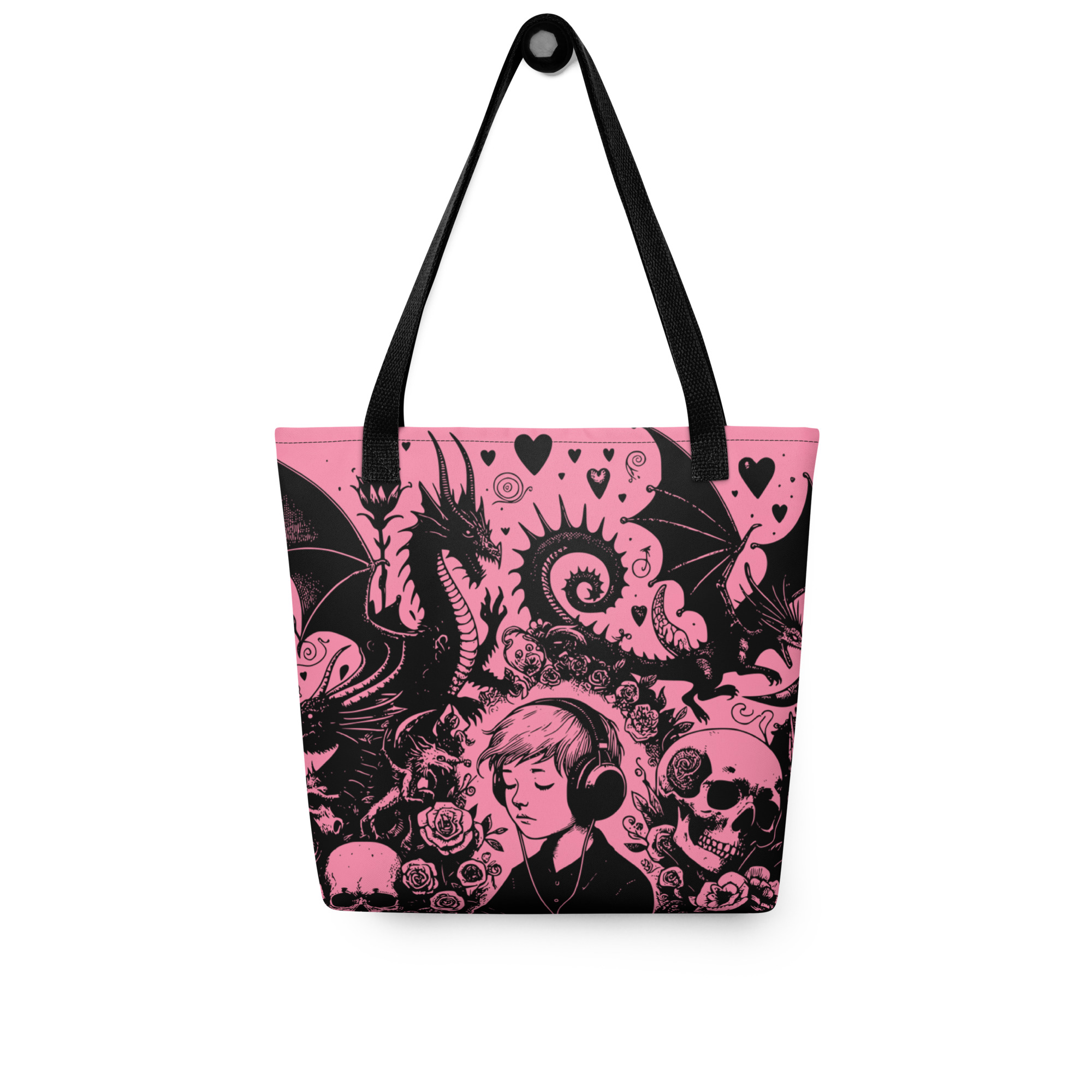 Pink Gothic Fantasy Tote Bag