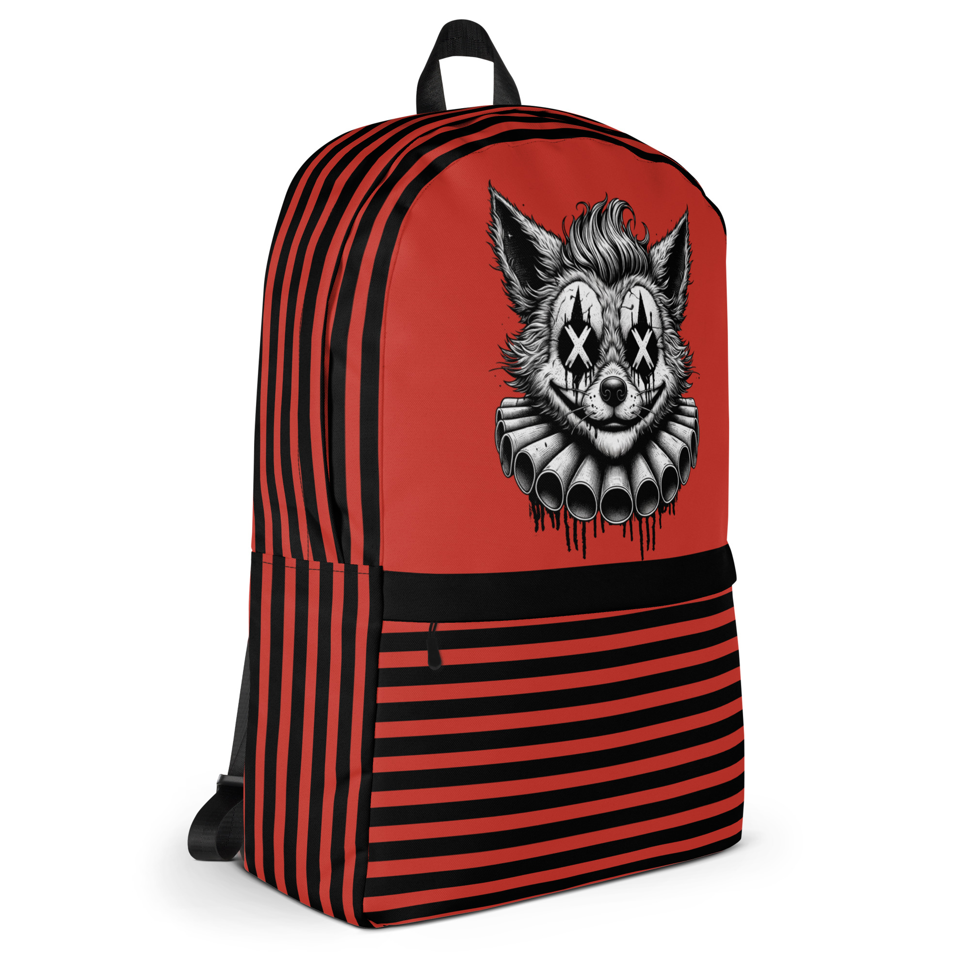 Red Backpack with Fox Art