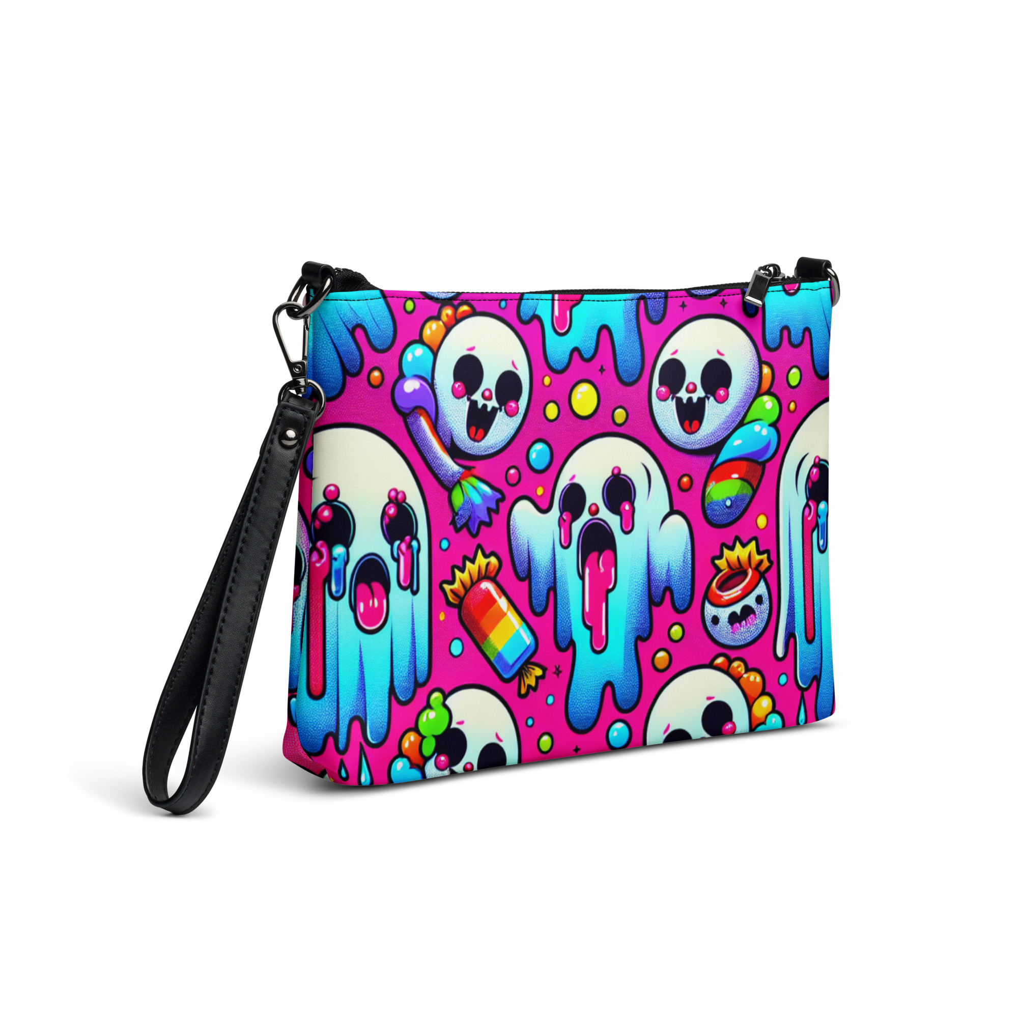 Colorful Ghost Print Clutch Bag