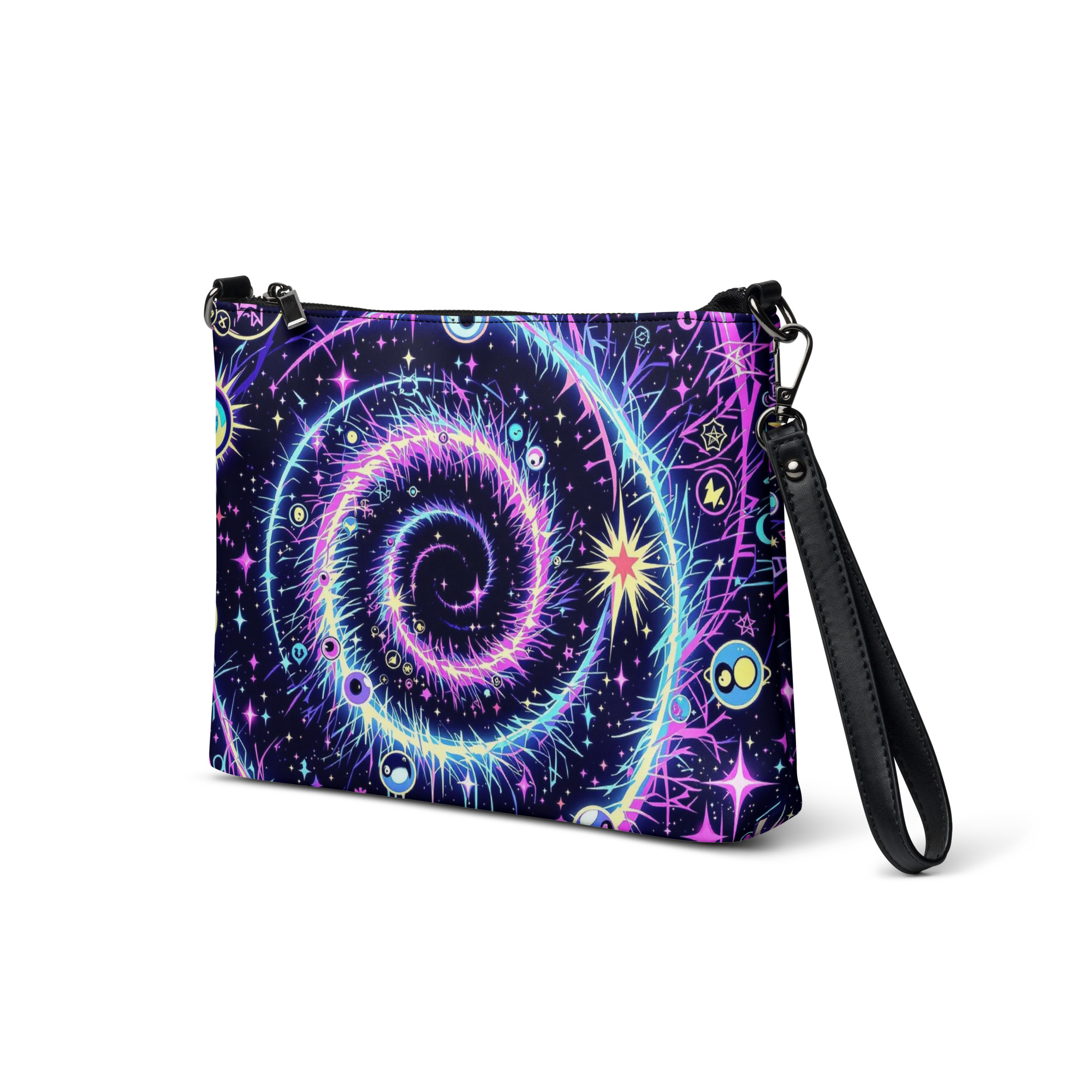 Cosmic Spiral Clutch Bag