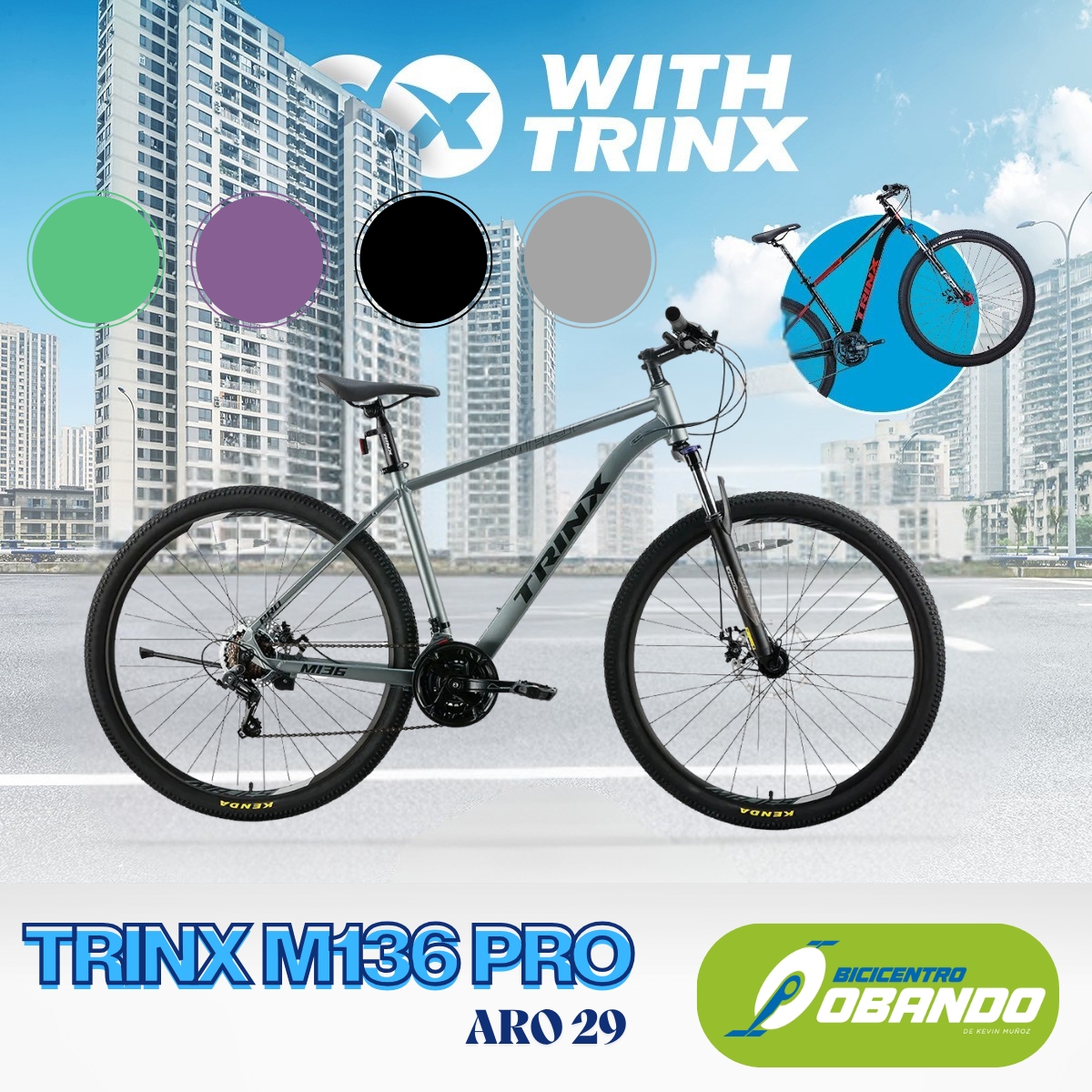 BICICLETA TRINX M136 PRO 29"