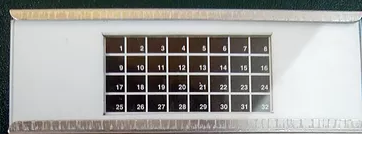 Lâminas para Microfósseis - 32 Campos - kit 10 und - fundo negro ou branco