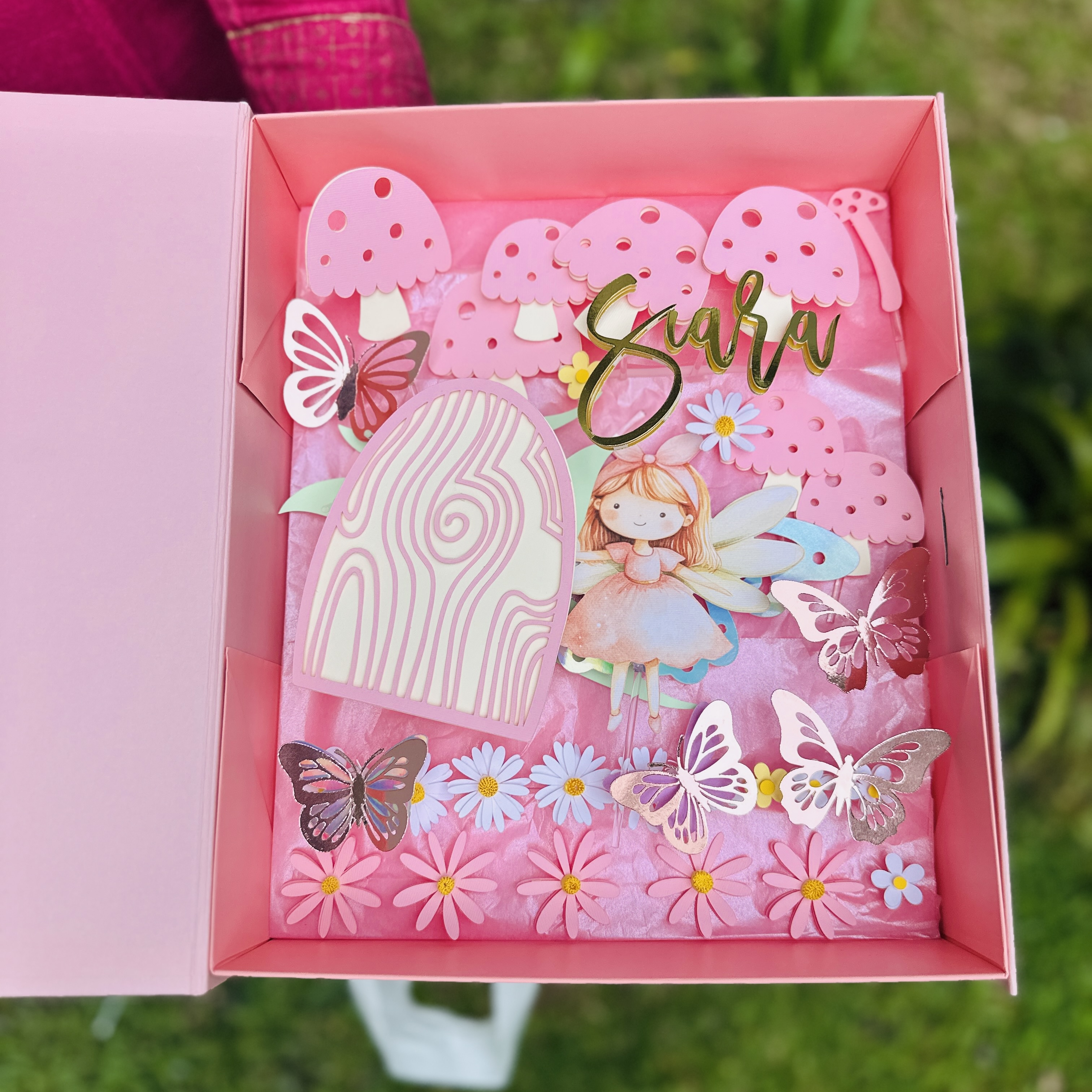 Pink Fairy- Personalized Cake Topper